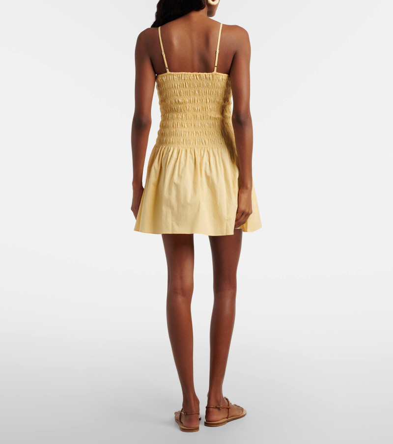Araceli shirred cotton minidress 3