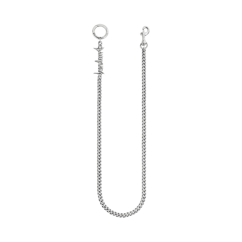 Typo Metal Trouser Chain  in Silver 1