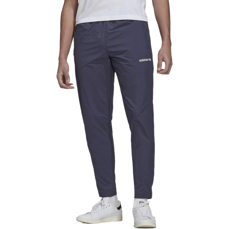 adidas Men's adidas originals Solid Color Smiling Face Embroidered Logo Straight Casual Pants/Trousers Blue outlook