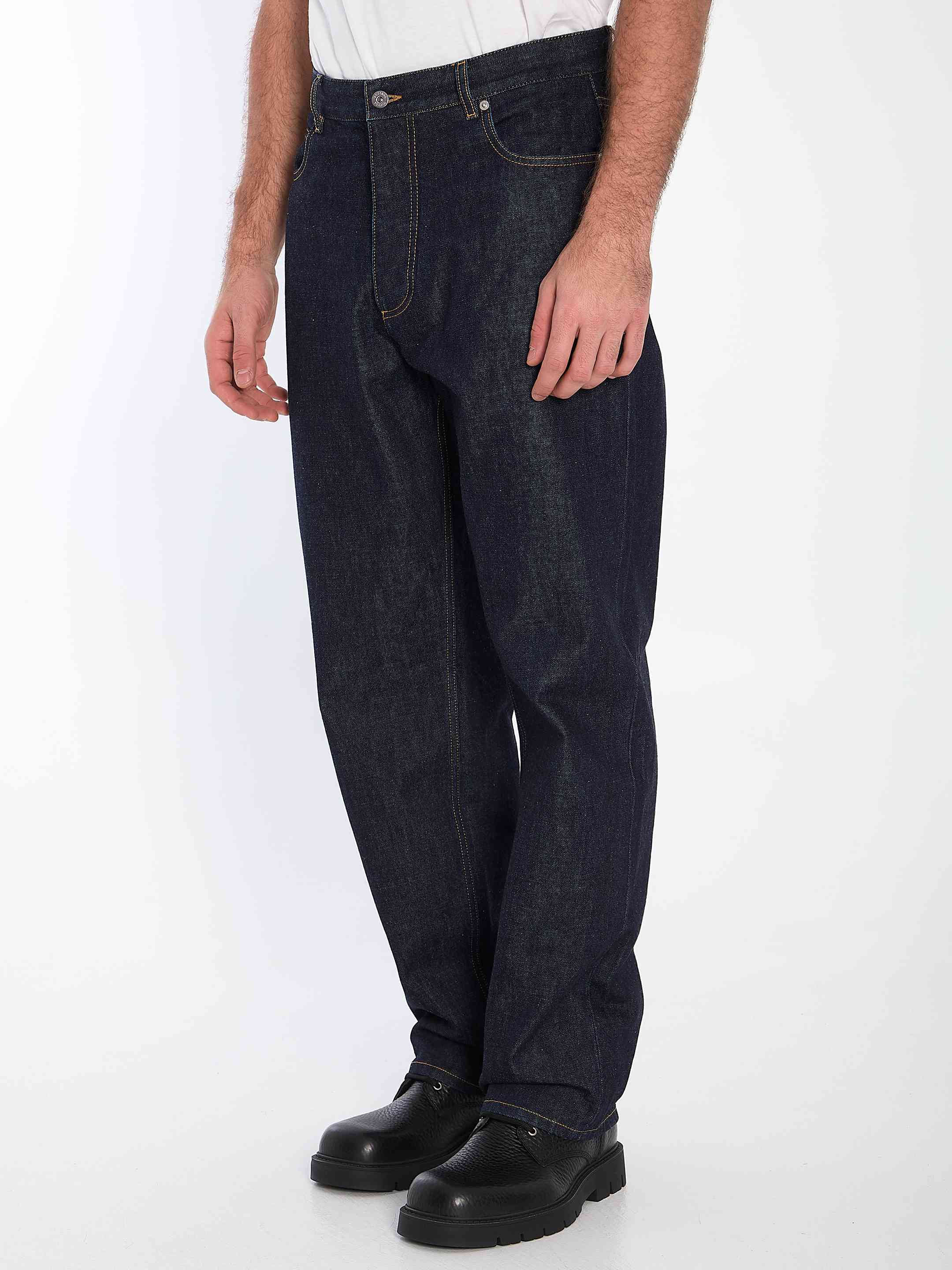 Bottega Veneta Men Indigo Wide Leg Jeans - 2