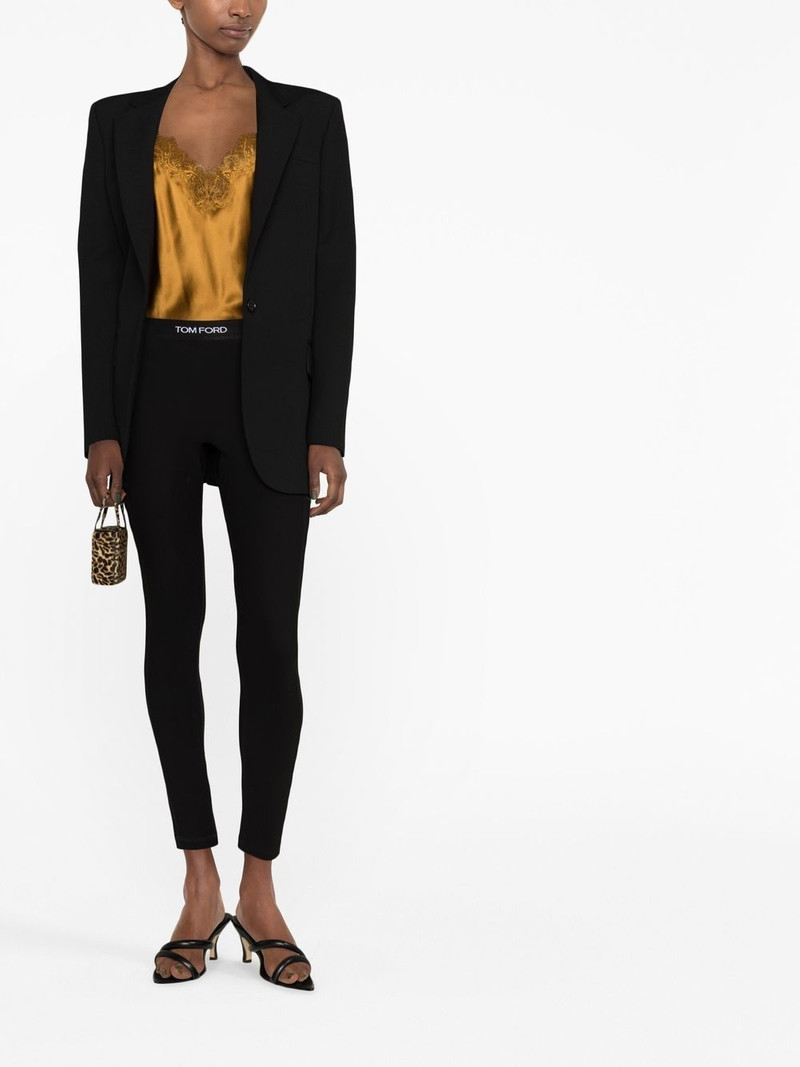 TOM FORD logo-waistband cropped leggings outlook
