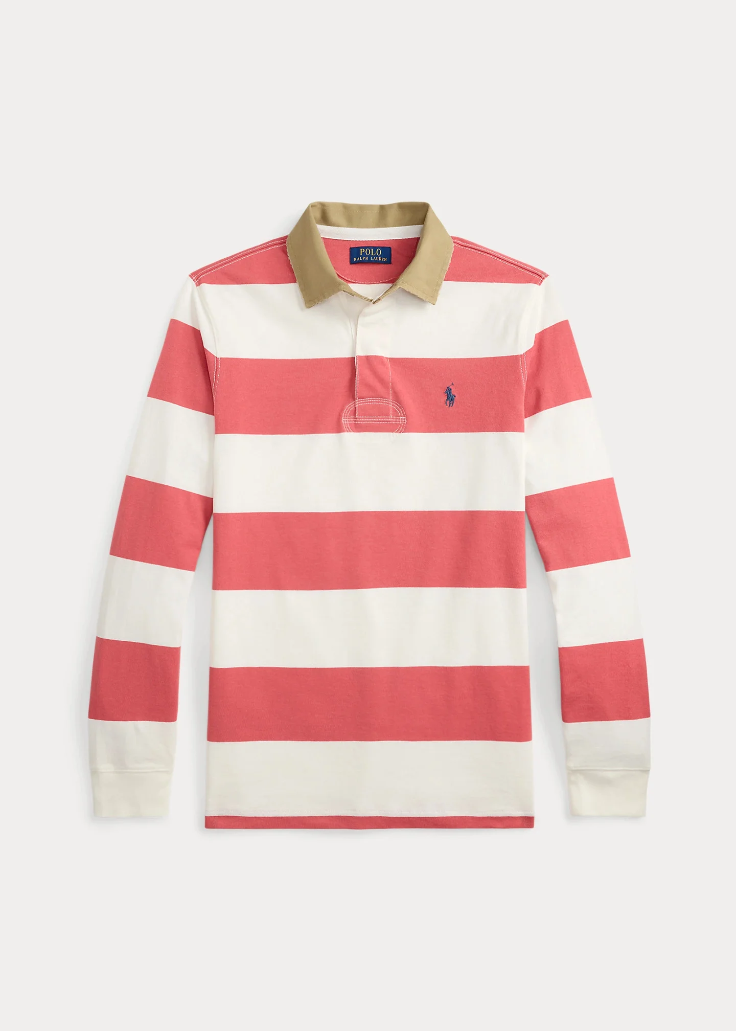 Classic Fit Khaki-Collar Rugby Shirt - 1
