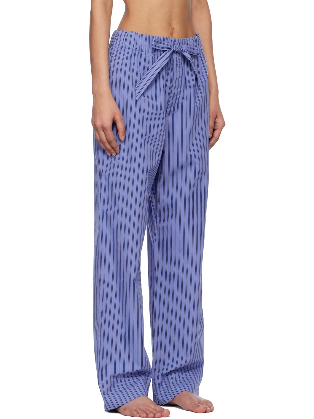 Blue & Black Poplin Pyjama Pants - 2