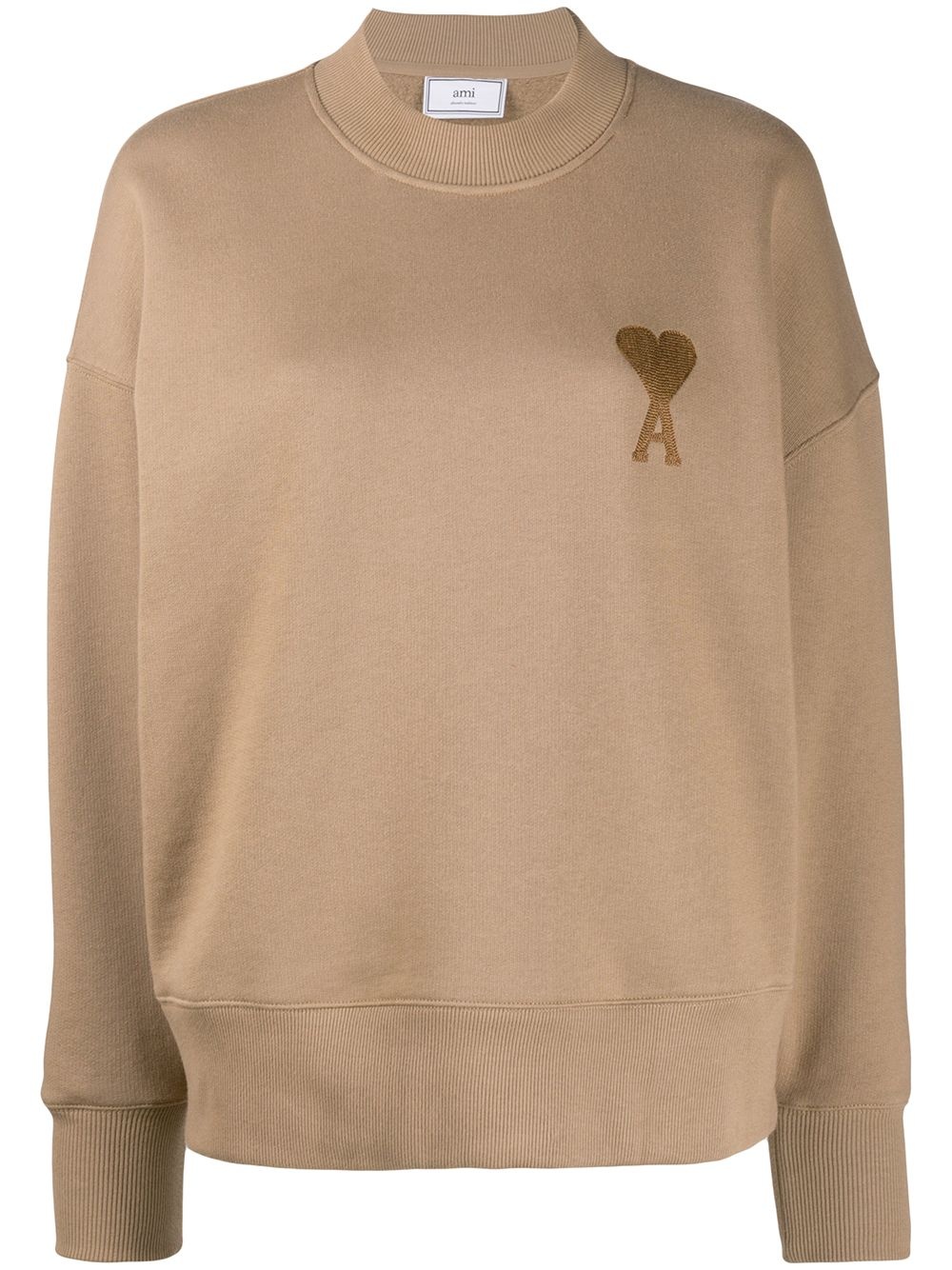 embroidered logo boxy fit sweatshirt - 1