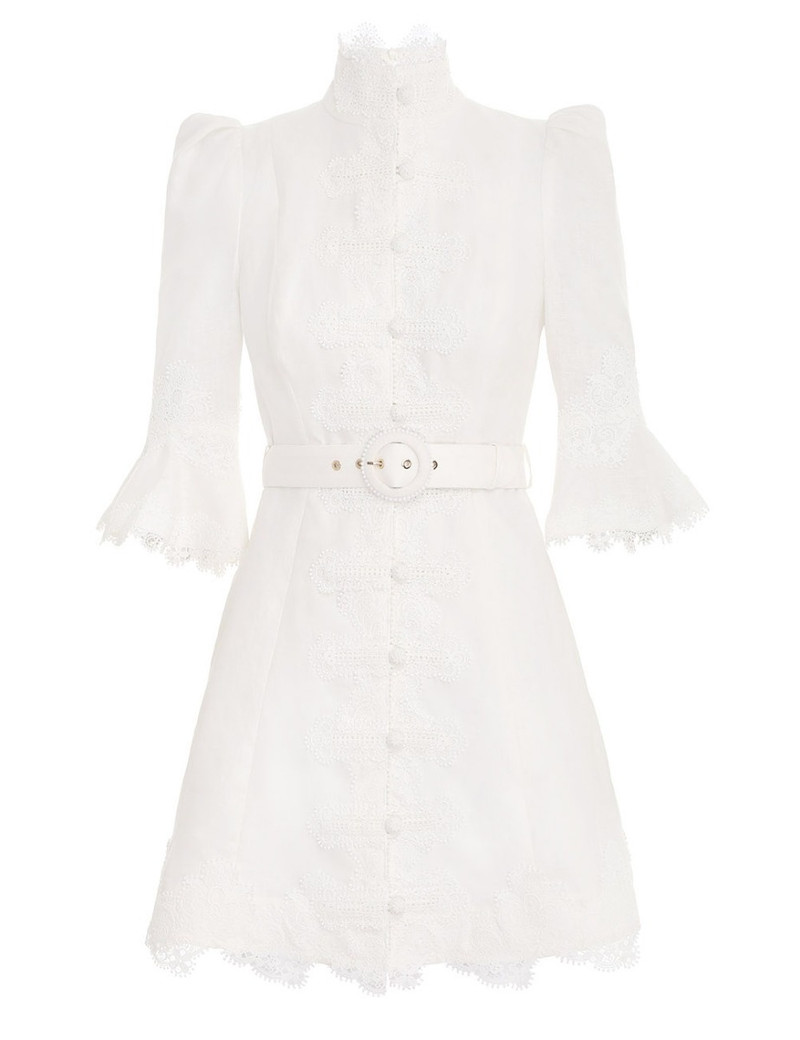 chinese dress ladies Zimmermann High Tide Lace Mini Dress in Guava size 3 / AU 12 main image 1