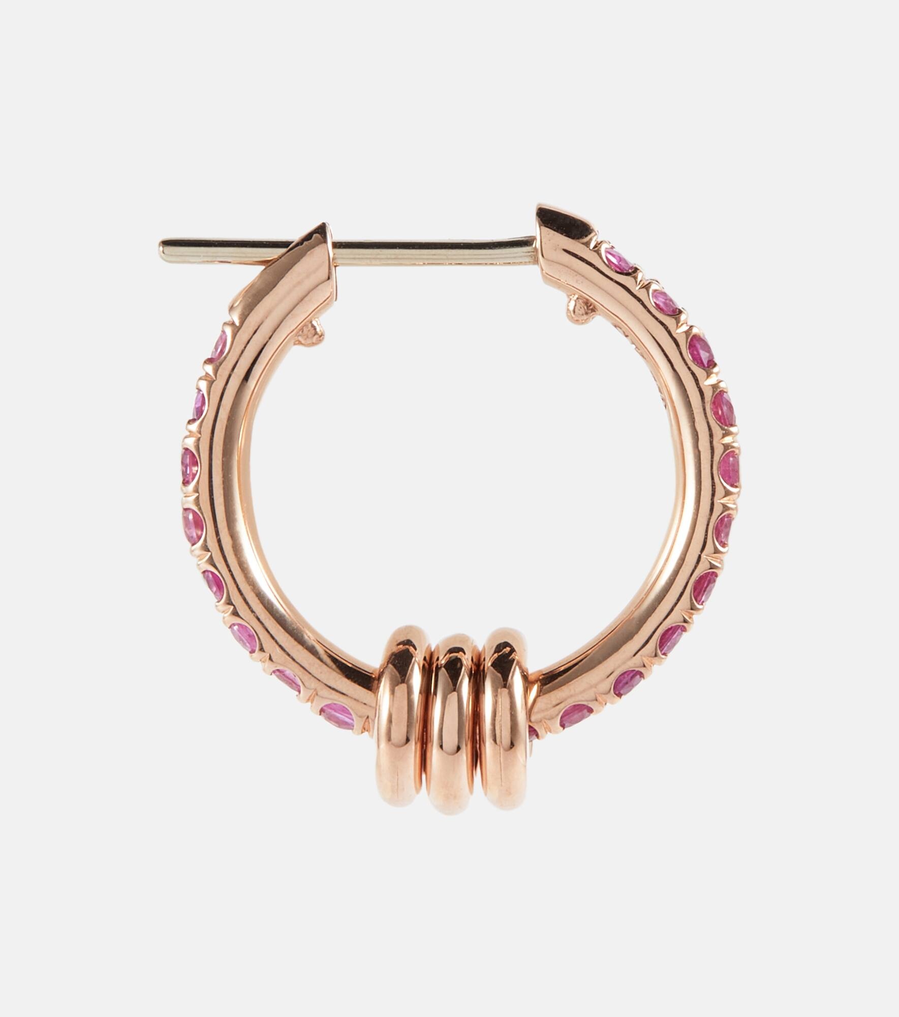 Ara 18kt rose gold earrings with sapphires - 4