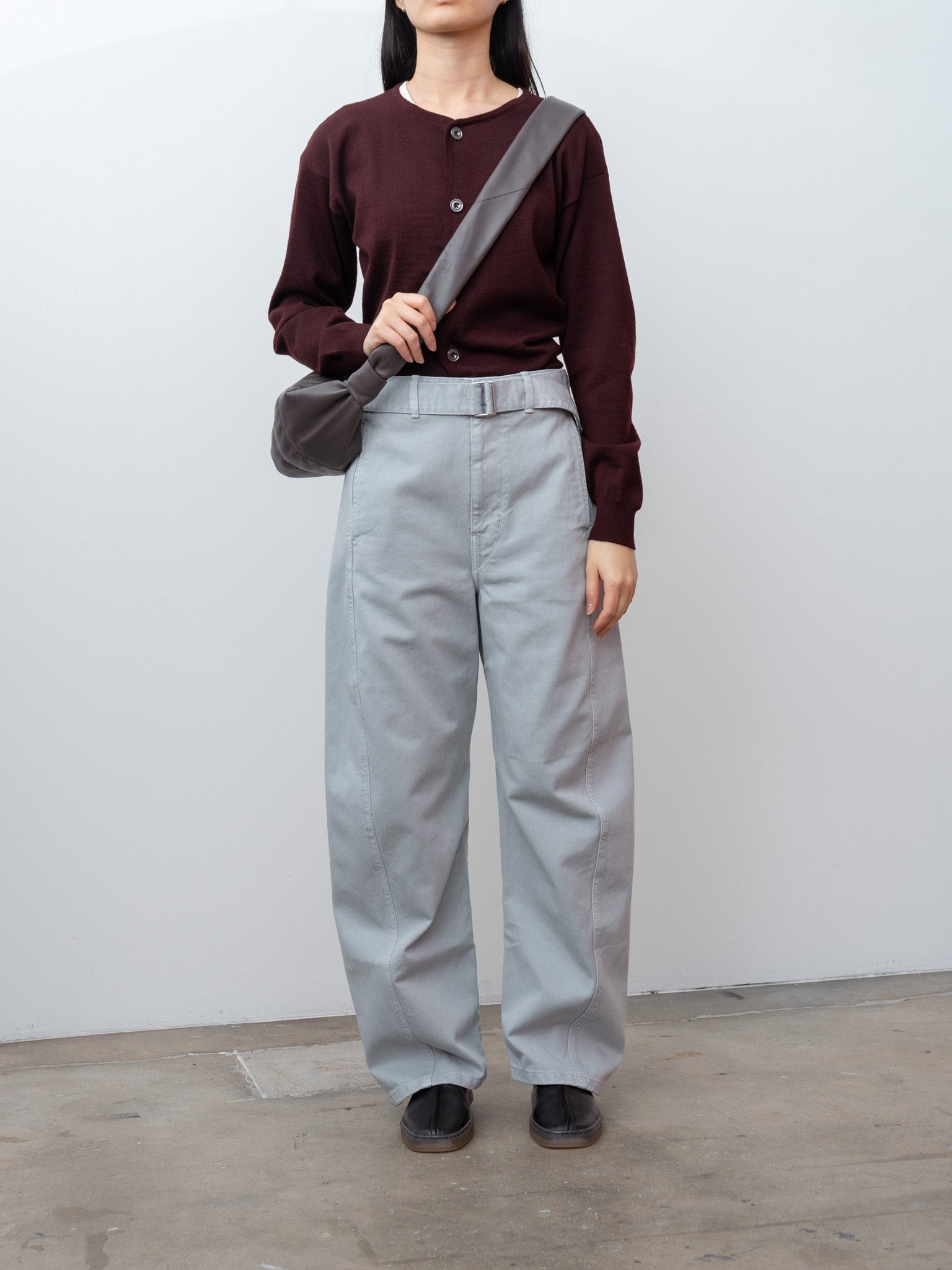 Fitted Cardigan - Dark Plum - 2