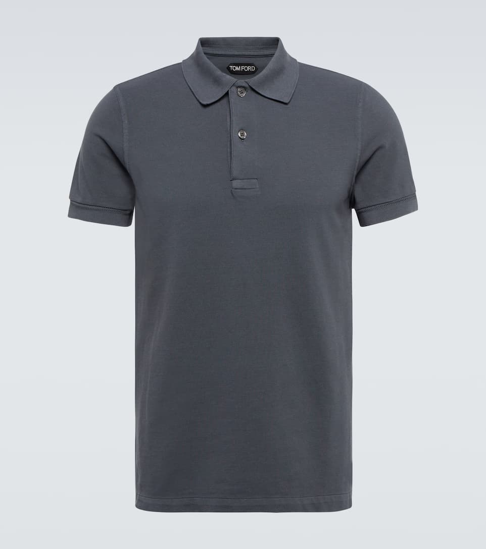 Tennis cotton piqué polo shirt - 1