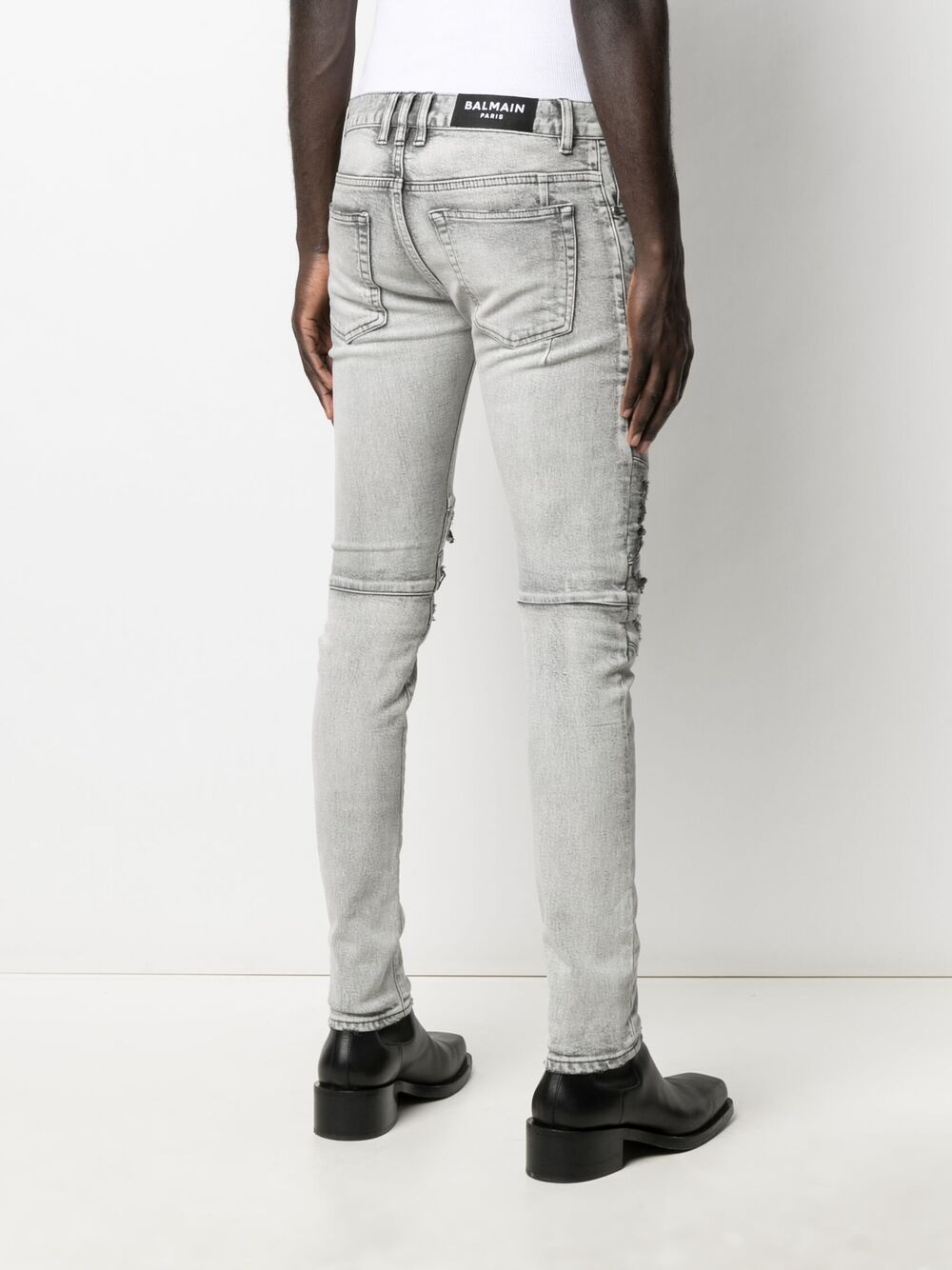 ripped slim-cut jeans - 4