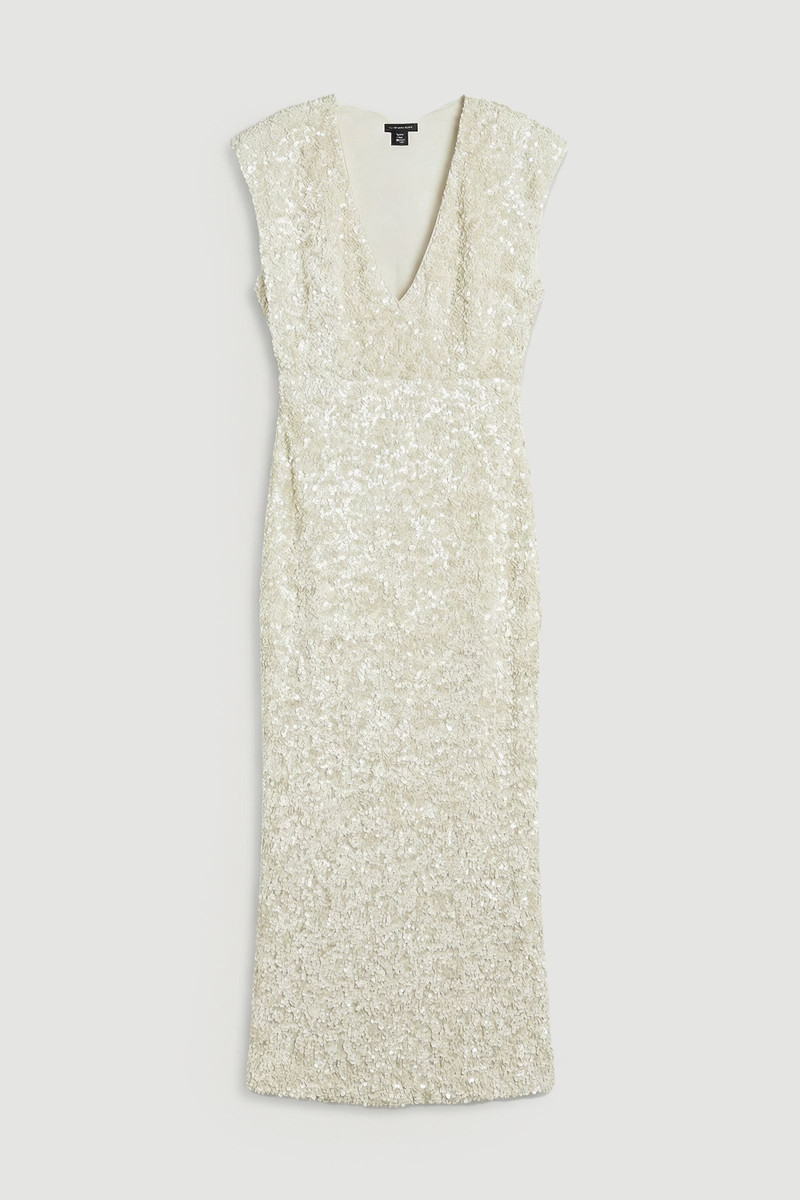 Textured Sequin Sleeveless Midi Dress 1