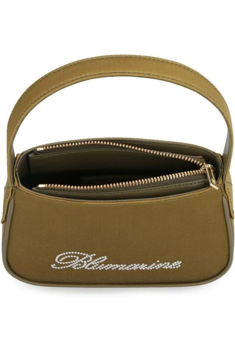SATIN BAG WITH CRYSTAL LOGO (AVOCADO) - 2