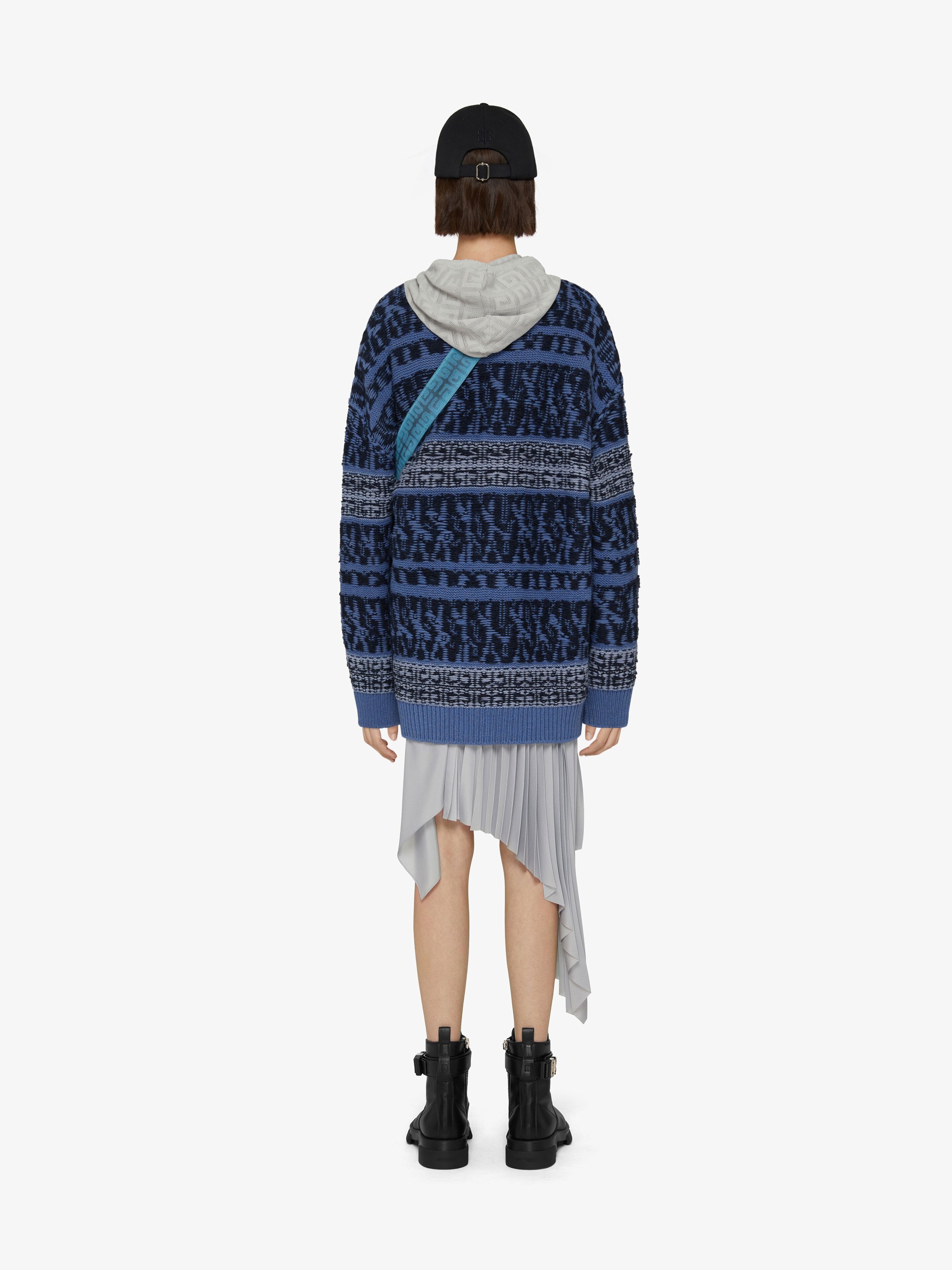 SWEATER IN WOOL WITH PATCHWORK EFFECT - 4