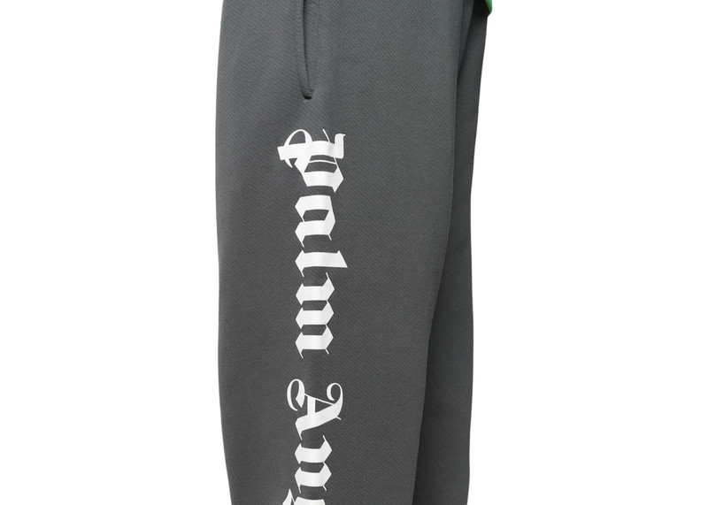 Palm Angels Palm Angels Logo Print Track Pants Grey/White outlook