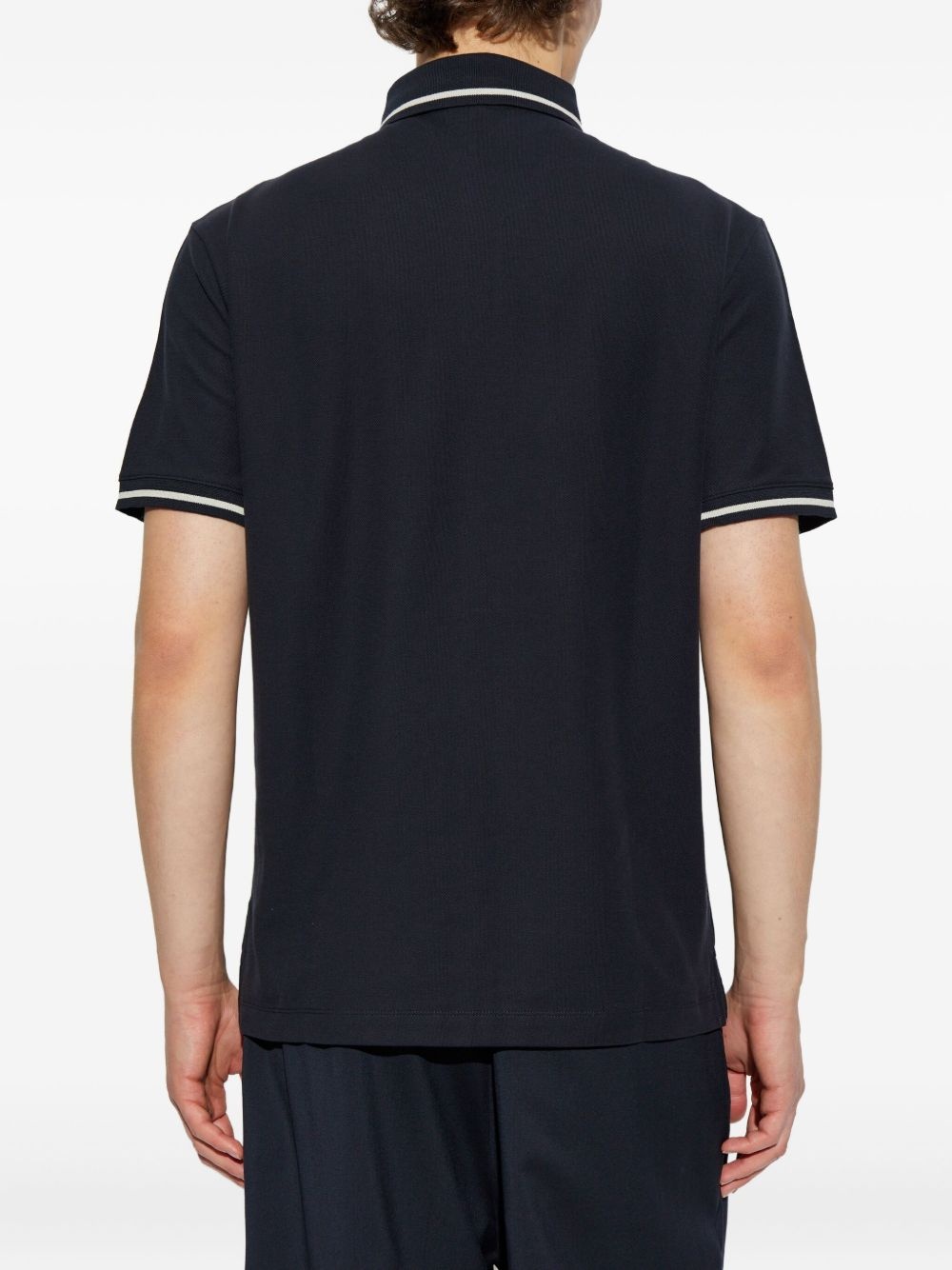 contrast-trim polo shirt - 4