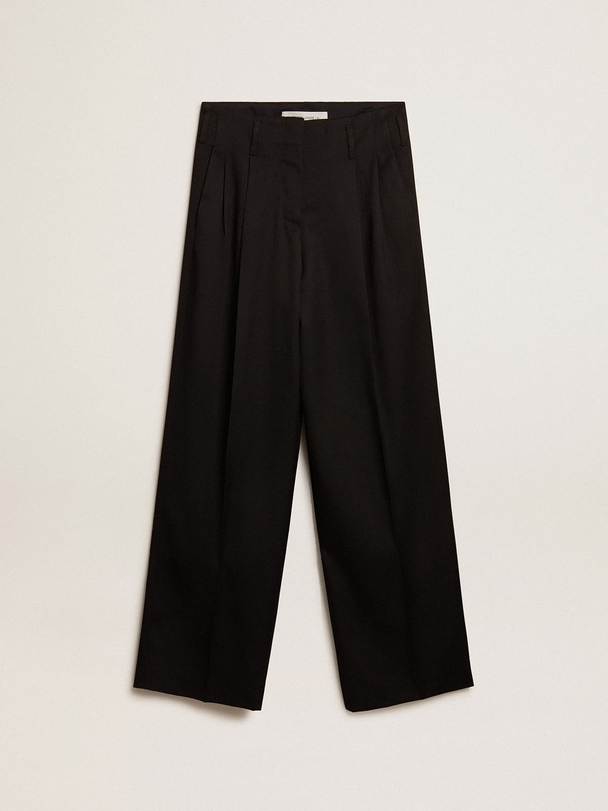 Women’s black wool gabardine pants - 1
