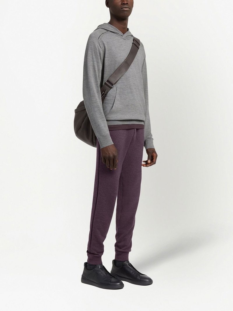ZEGNA mÃ©lange-effect wool hoodie outlook