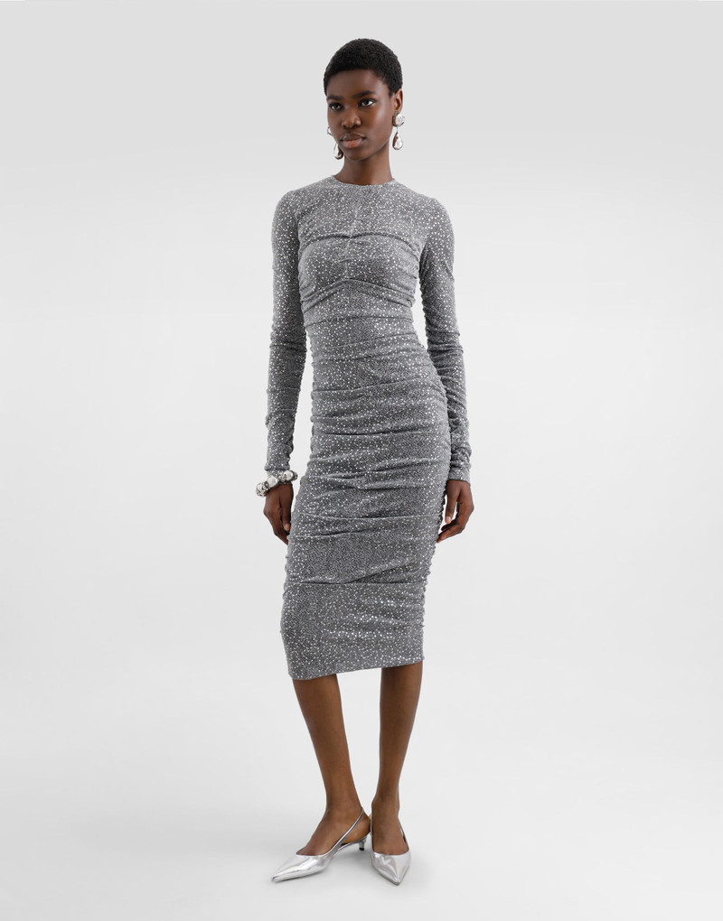 Dolce & Gabbana Sequined draped calf-length dress outlook