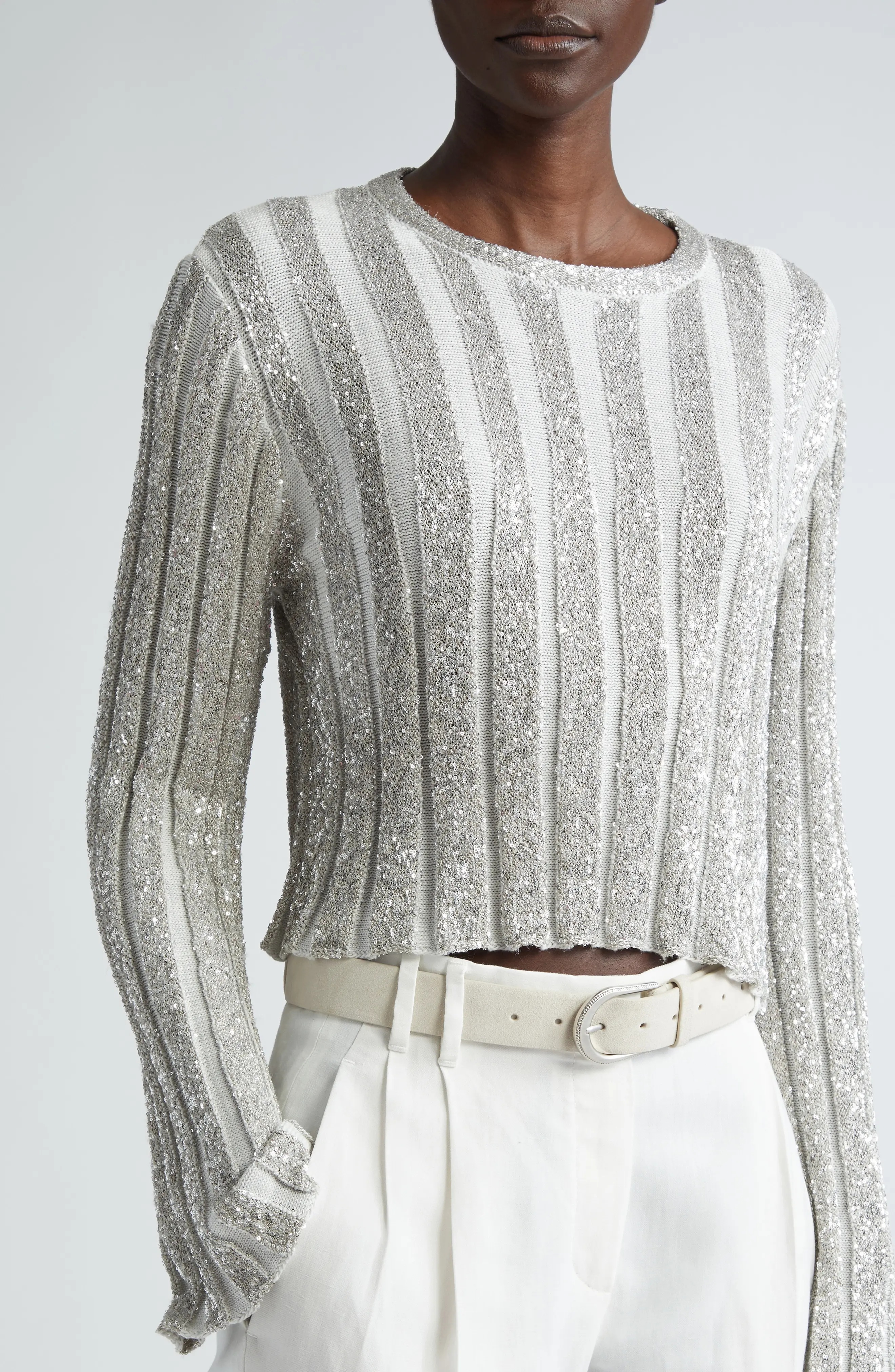 Sequin Rib Sweater - 5