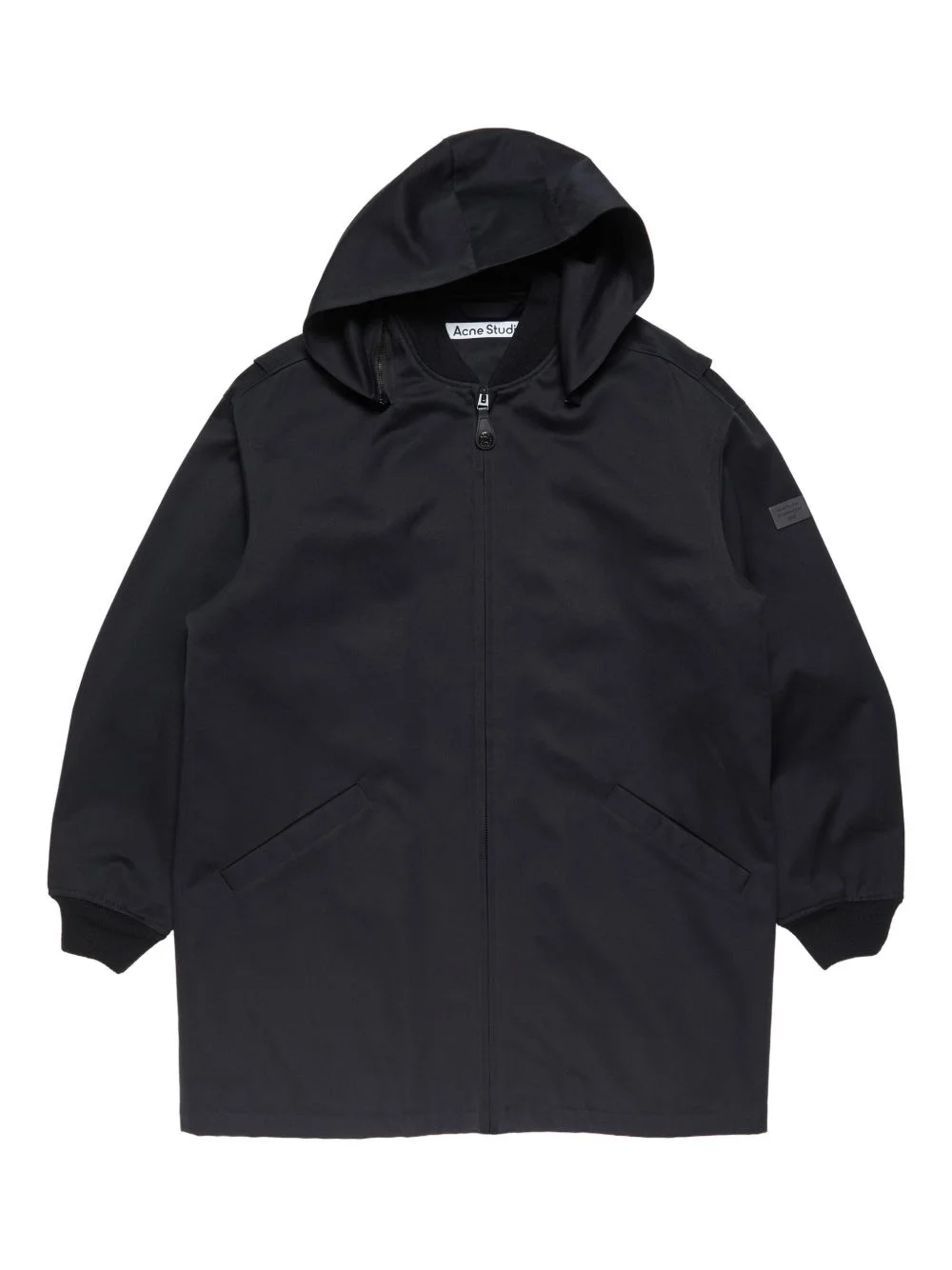 zip-up hooded coat - 1