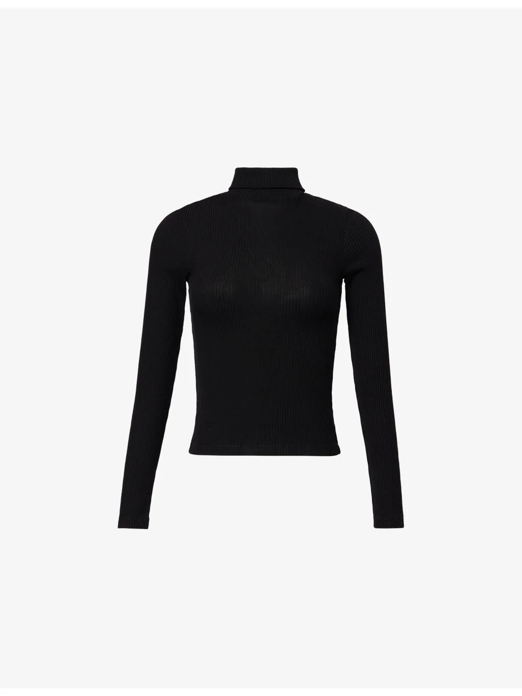 Caradene Turtleneck Rib-Knit Top - 1