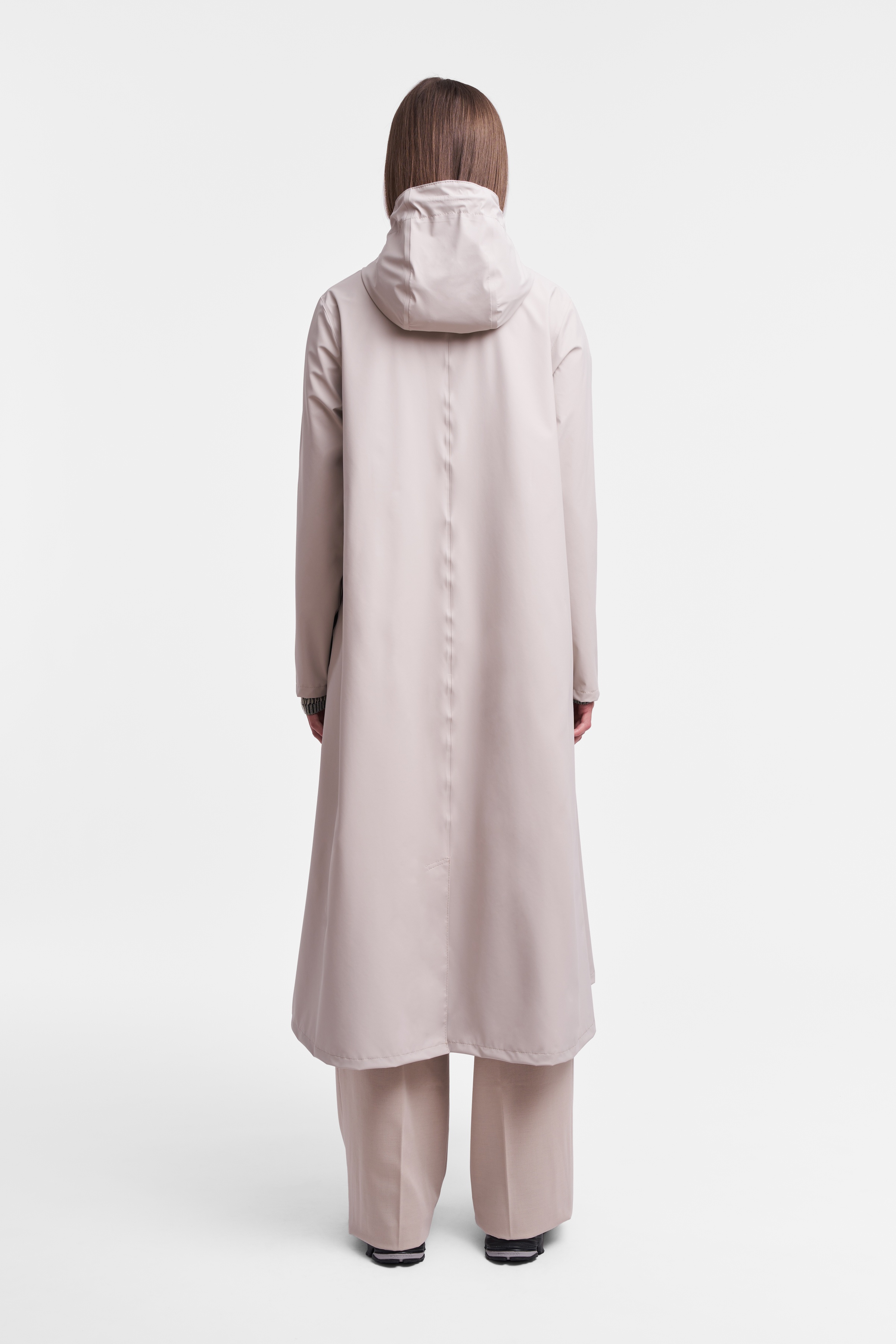 Mosebacke Long Lightweight Zip Raincoat Light Sand - 4