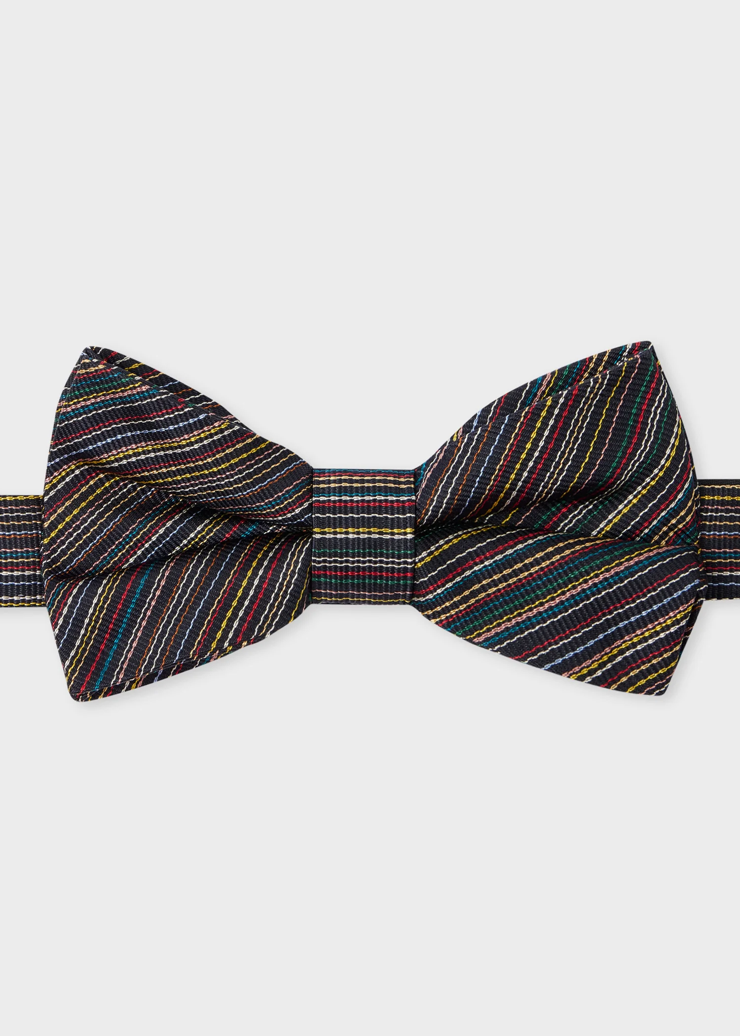 Silk Pre-Tied 'Signature Stripe' Bow Tie - 1