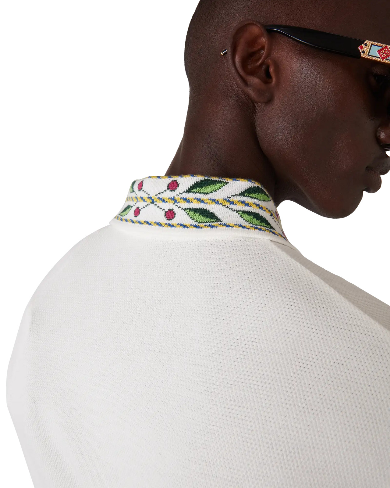 Laurel Pique Short Sleeve Polo Shirt | Casablanca Paris - 5
