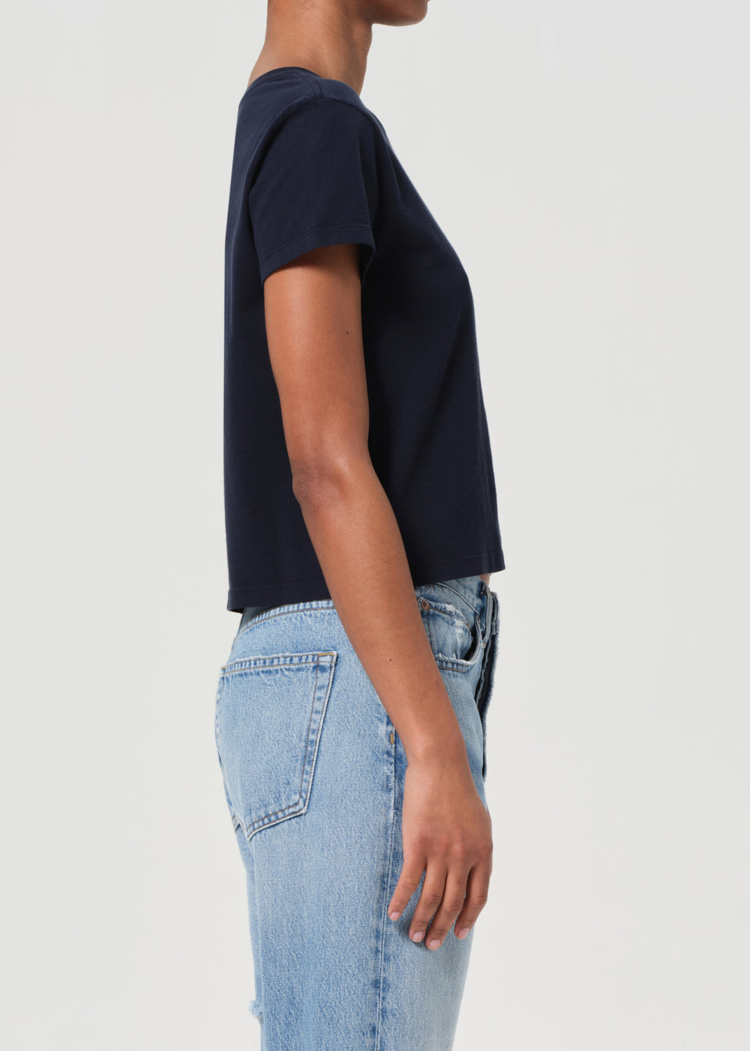 ADINE SHRUNKEN TEE IN WHITE - 4