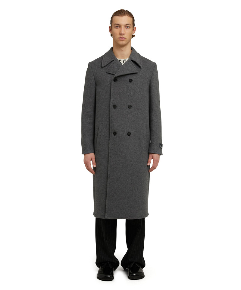 MSGM Virgin wool "Wool Coating" double-breasted coat outlook