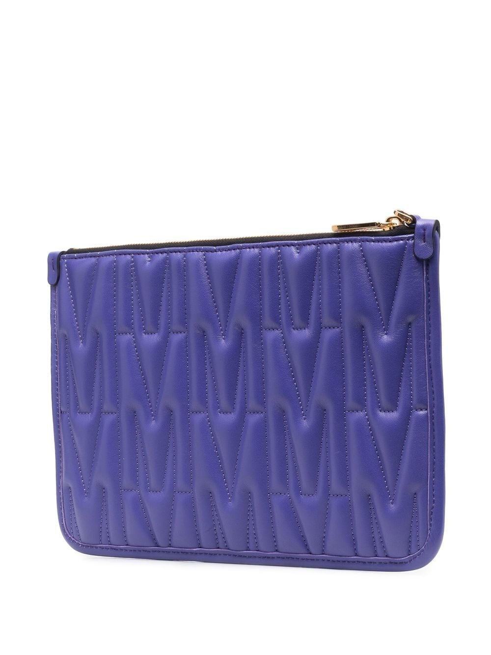 quilted M clutch bag - 4