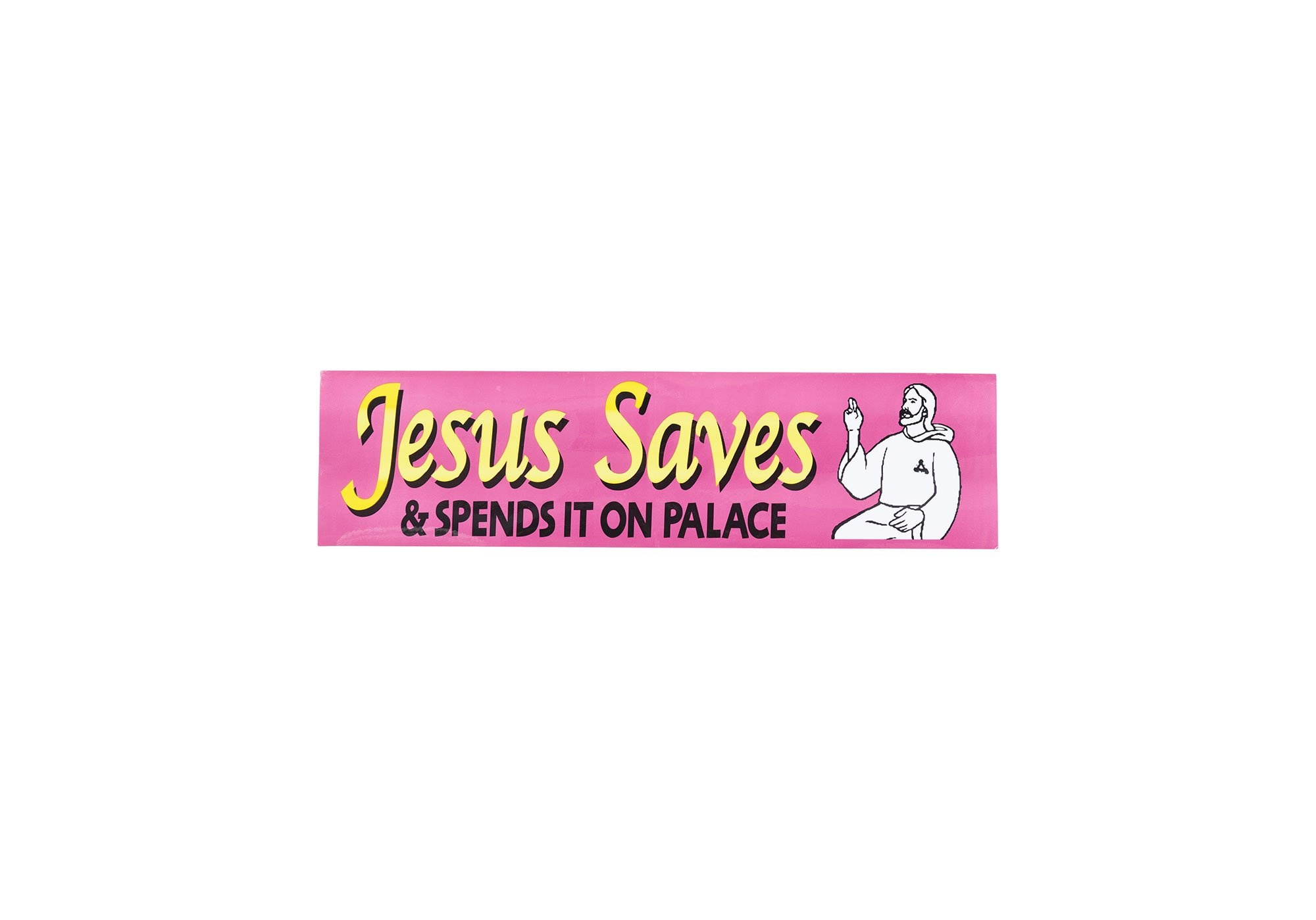 JESUS SAVES BUMPER STICKER PURPLE - 1