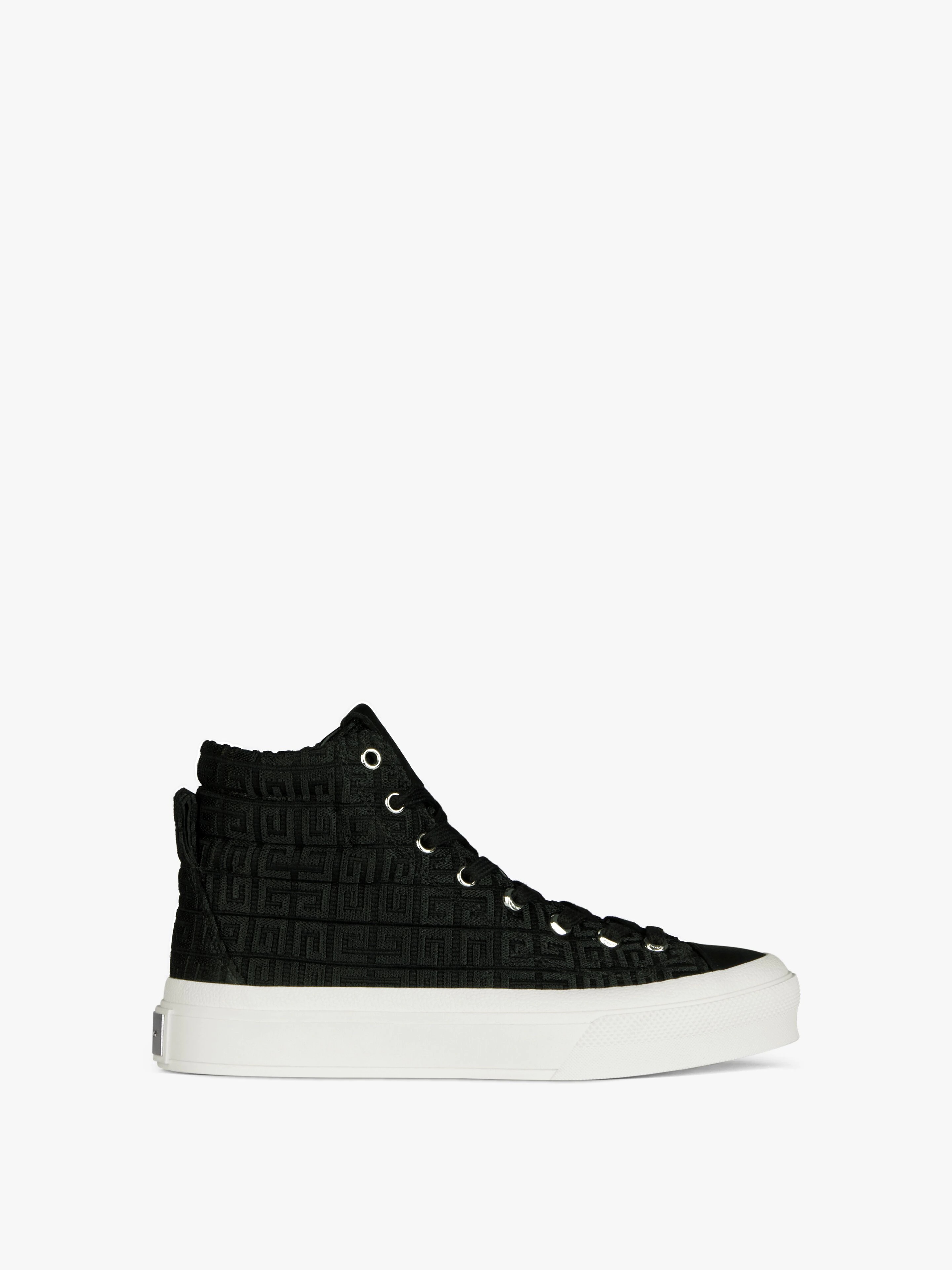 HIGH SNEAKERS CITY IN 4G EMBROIDERED CANVAS - 1