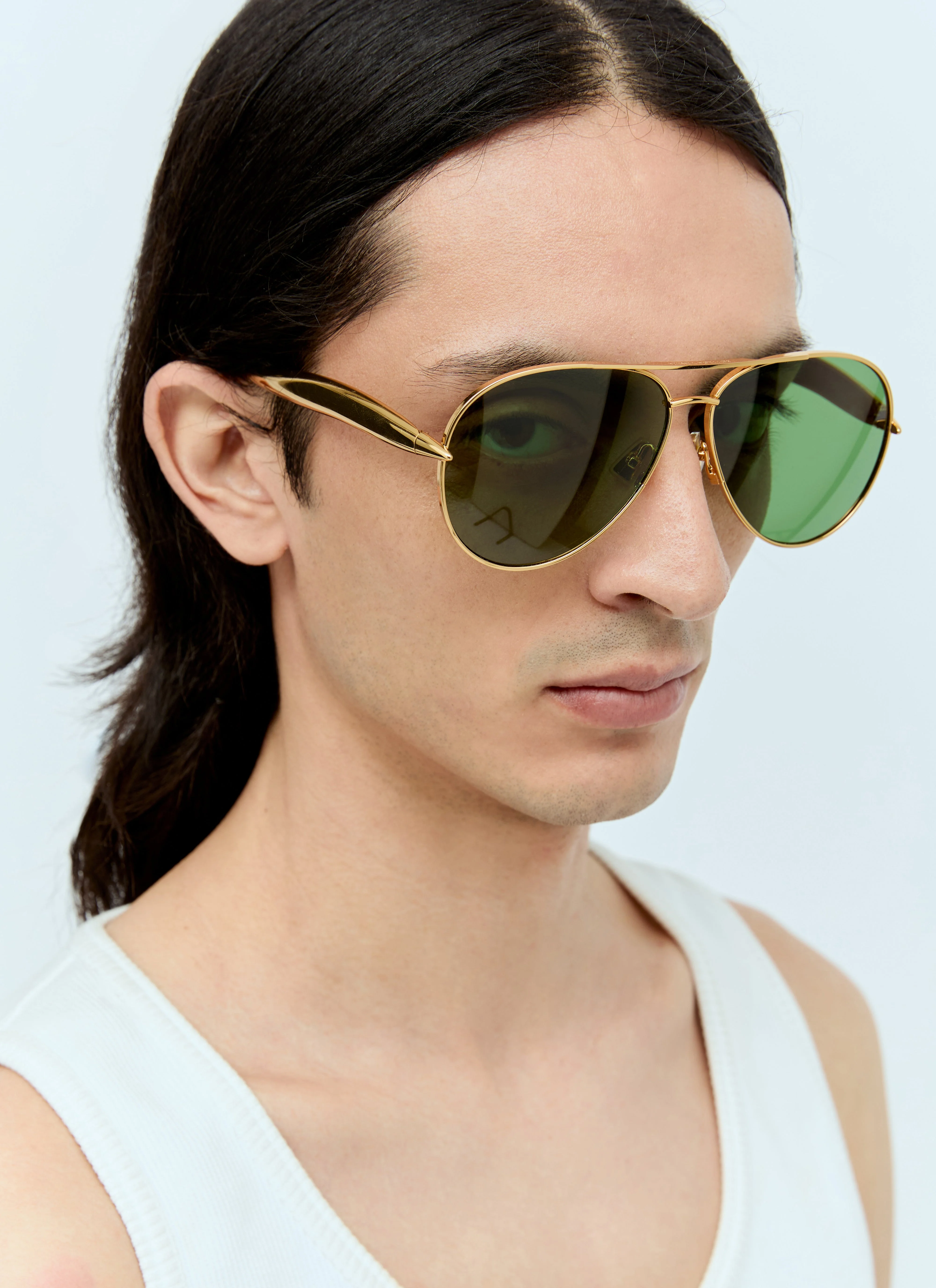 Bottega Veneta Men Sardine Aviator Sunglasses - 1