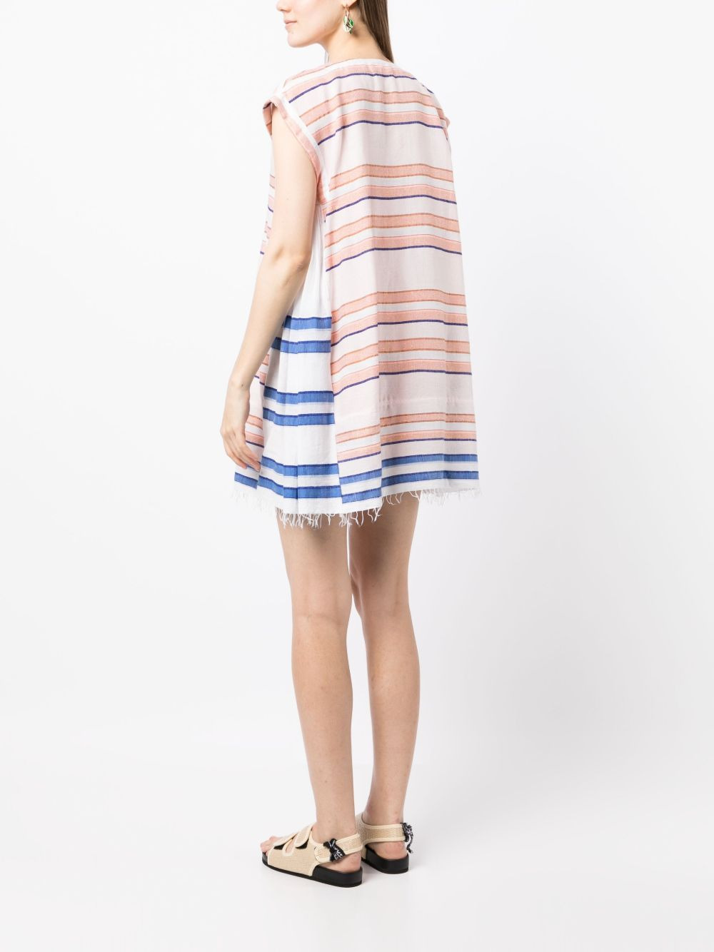 Eskedar stripe-pattern caftan dress - 4