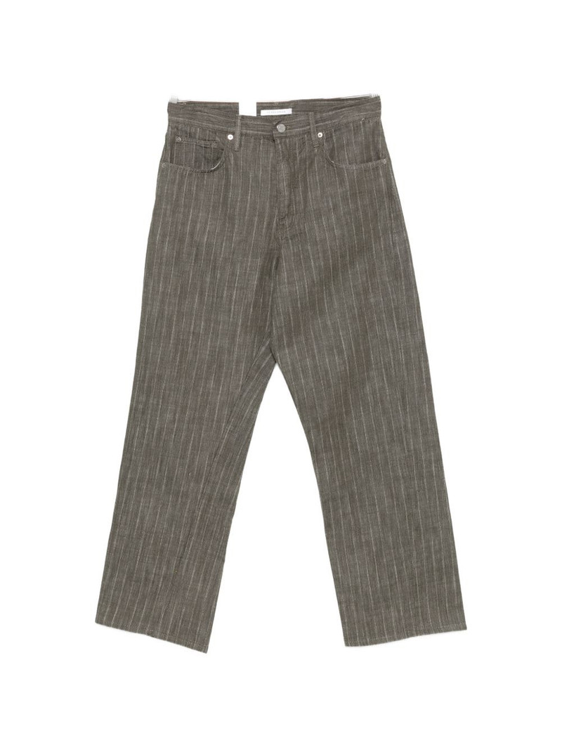 Wide Twist striped straight jeans 1