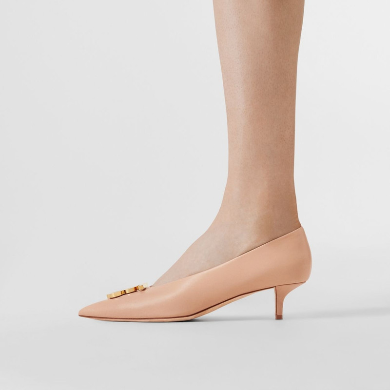 Monogram Motif Leather Point-toe Pumps 4