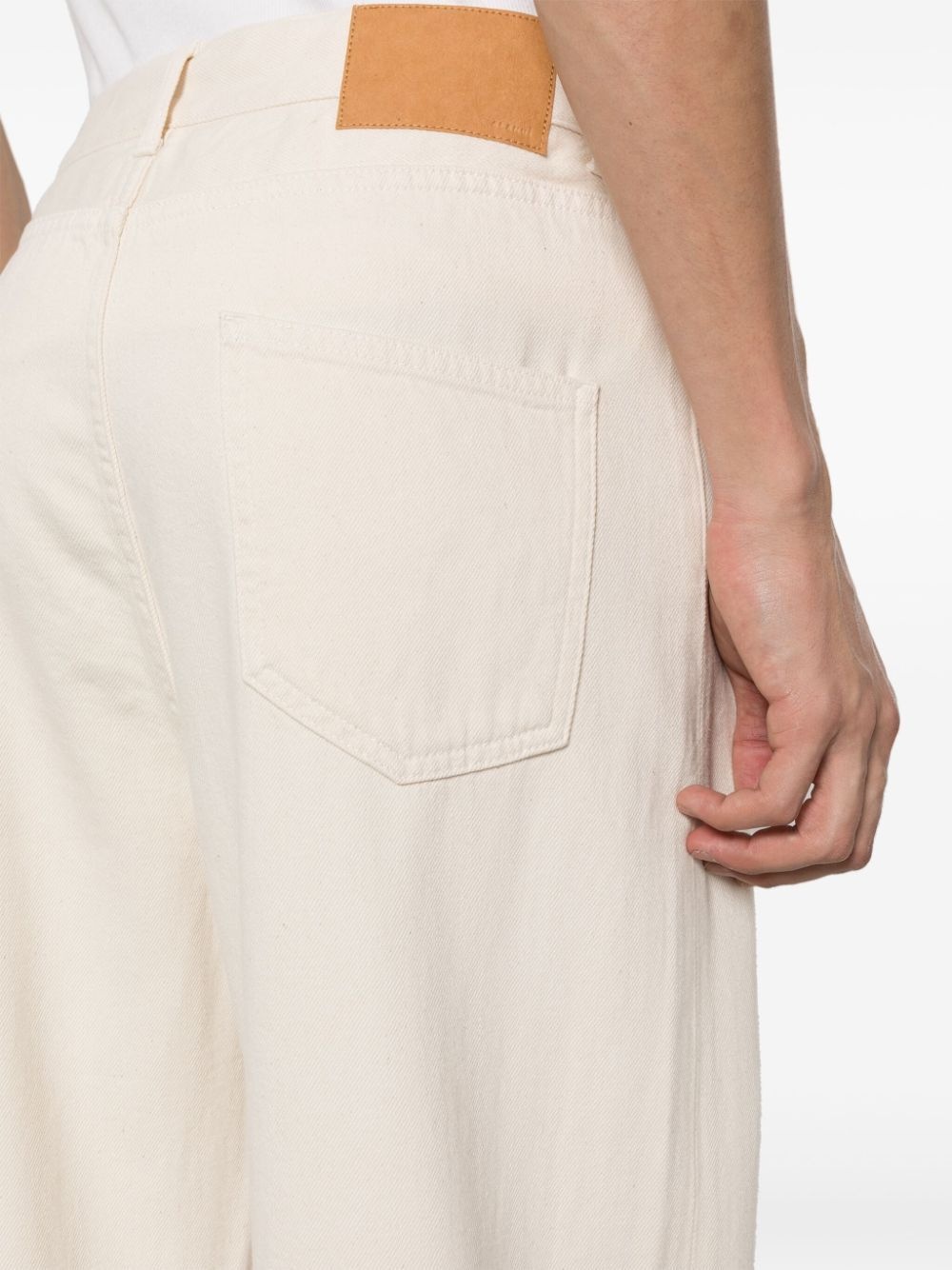 logo-patch cotton straight-leg jeans - 5