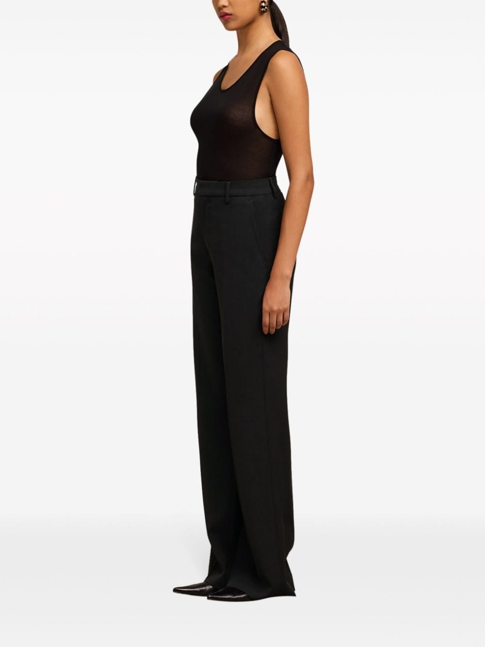 tailored high-rise flared trousers - 3