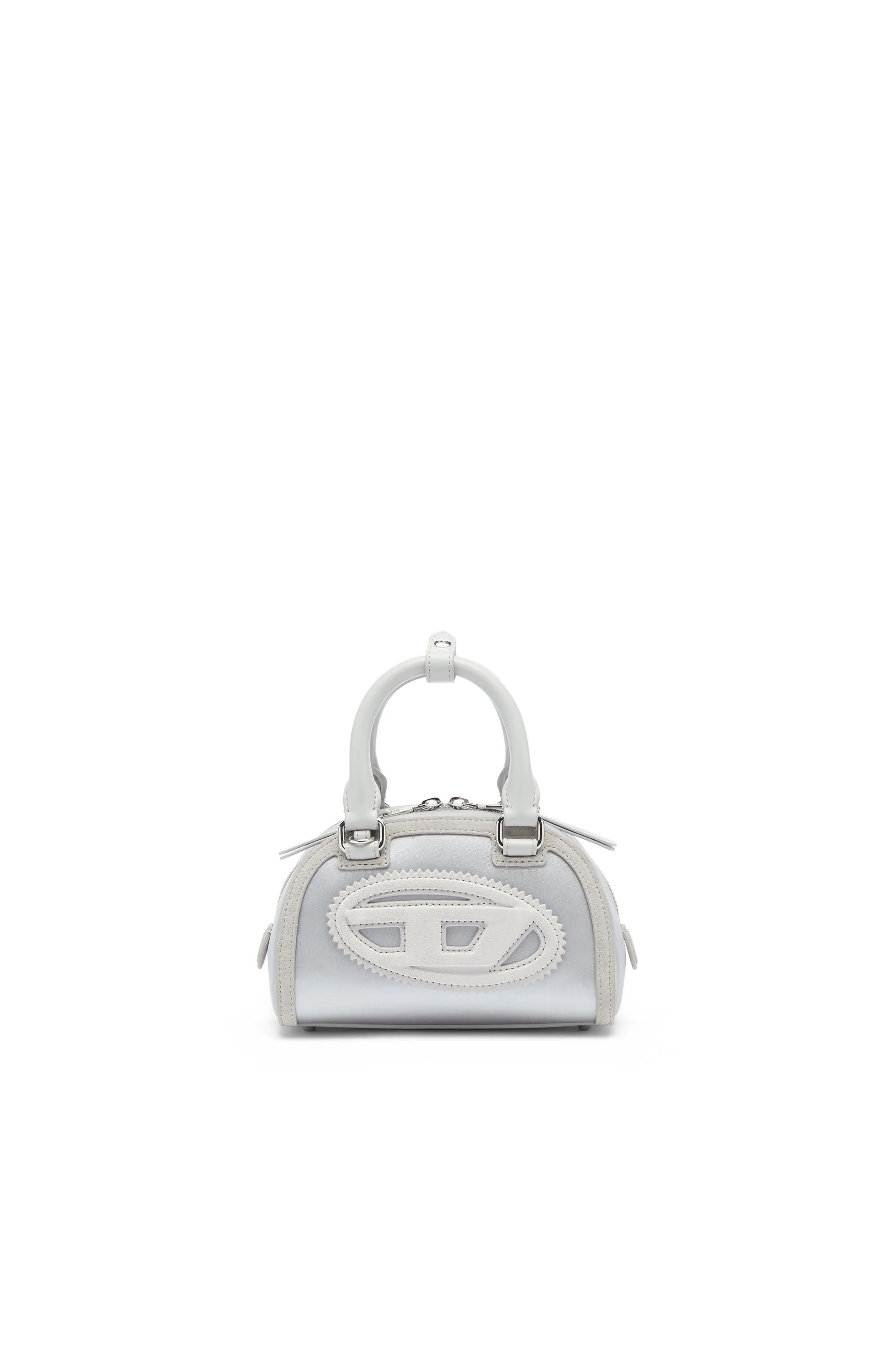 1DR DOME - MINI BOWLING BAG IN SATIN AND SUEDE - 1