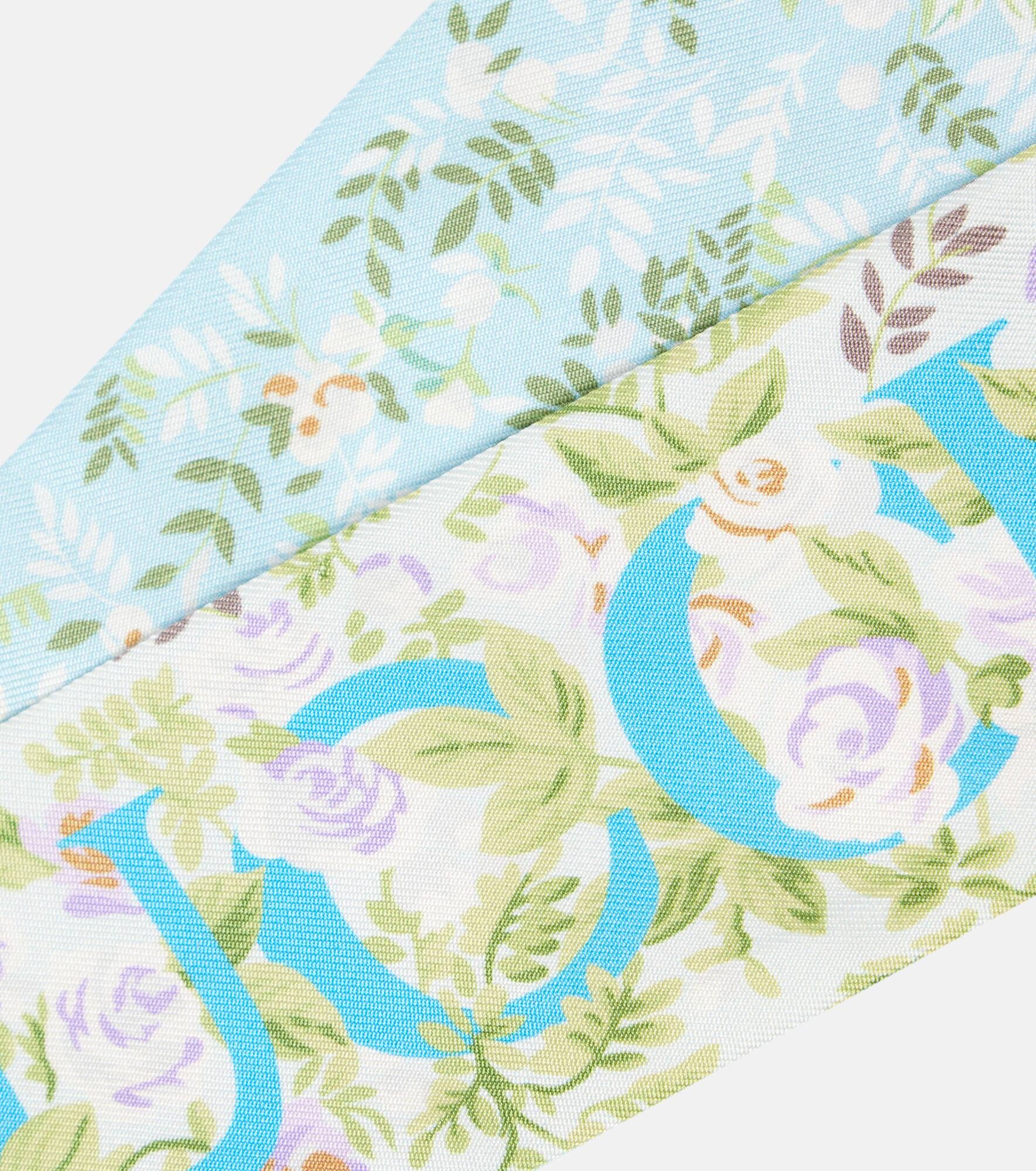 Floral silk twill scarf - 4