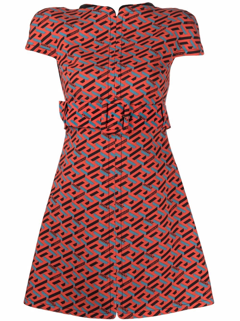 Greca logo-print minidress - 1