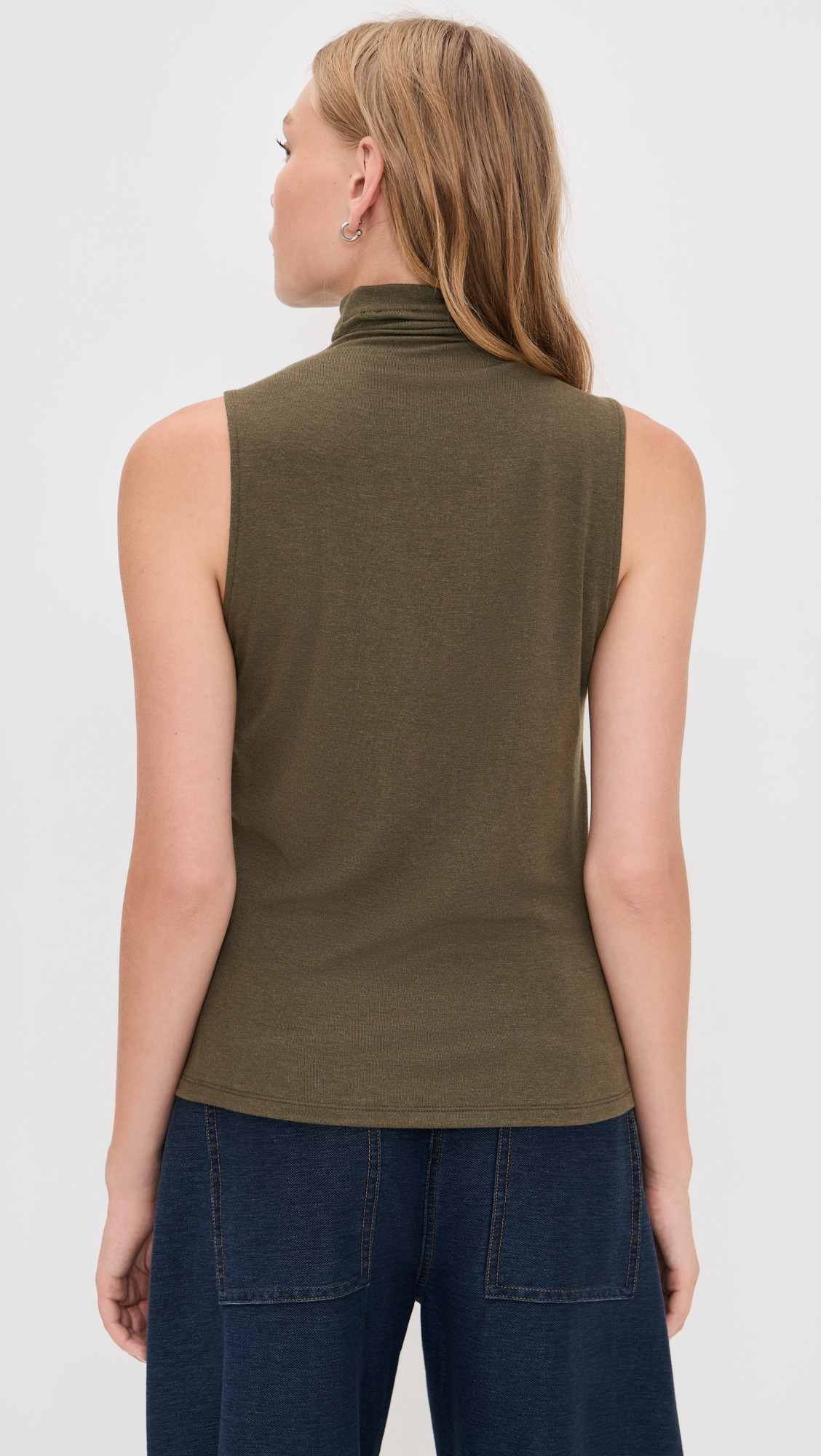 Sleeveless Turtleneck Tee - 2