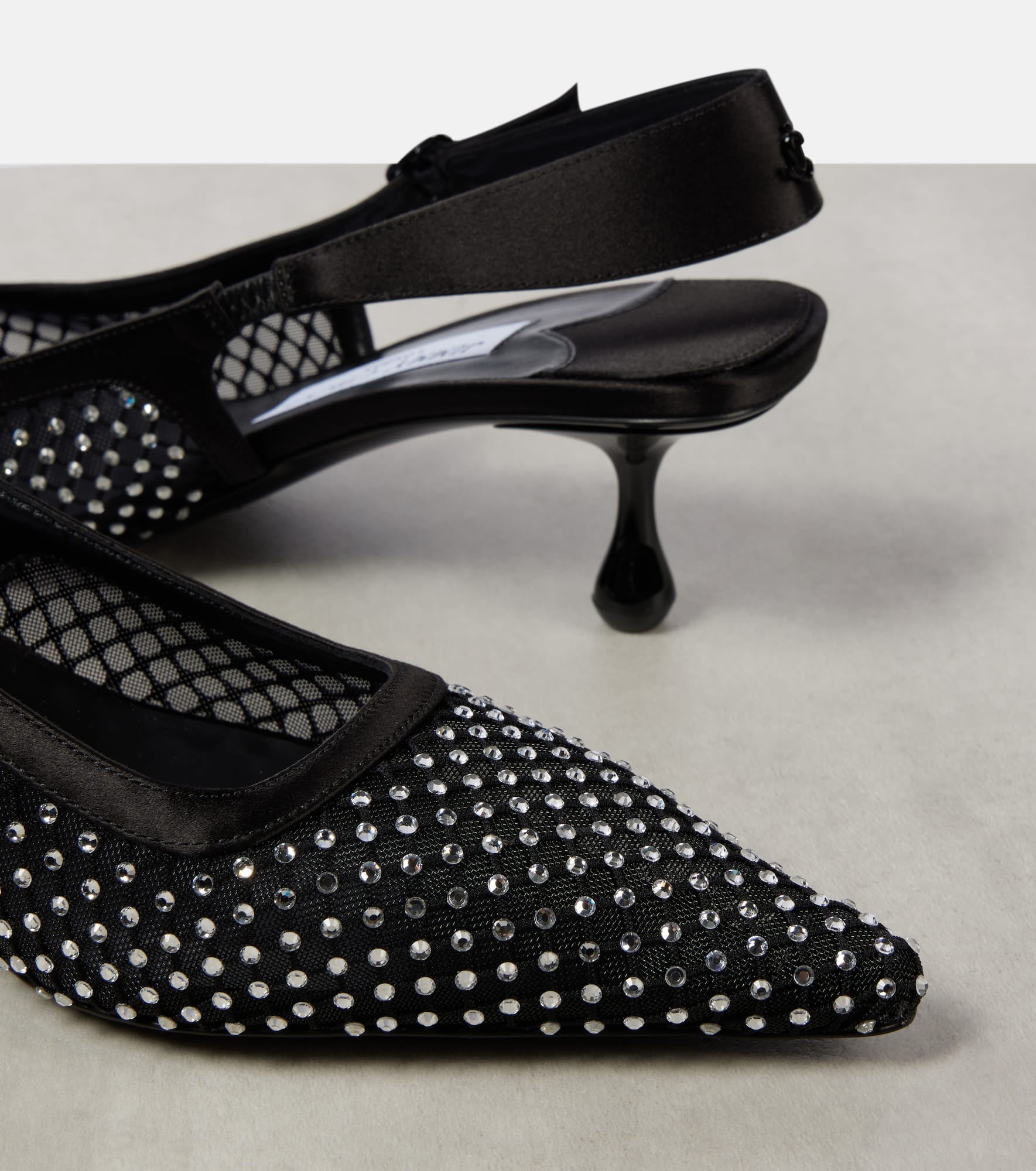 Amel 50 embellished mesh and satin pumps - 5