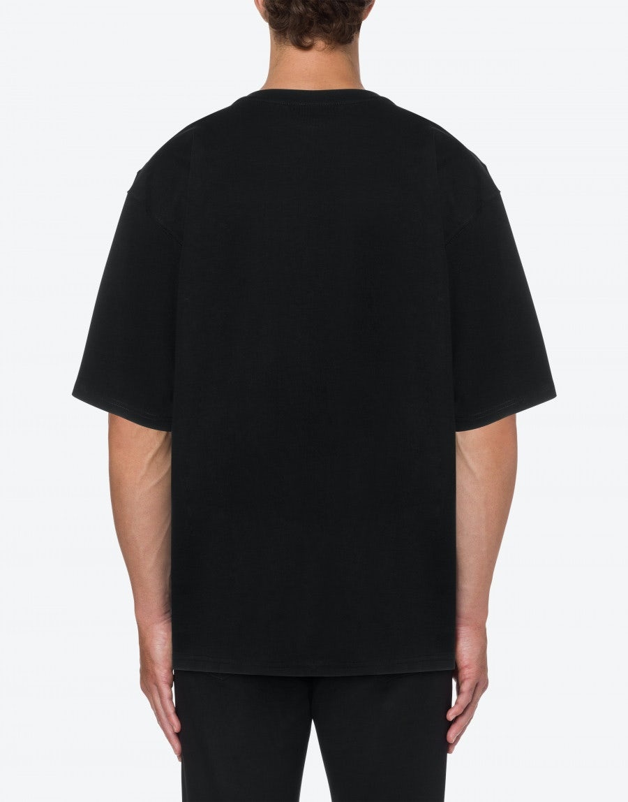 MOSCHINO SMILEY® EMBROIDERY THICK JERSEY T-SHIRT - 3