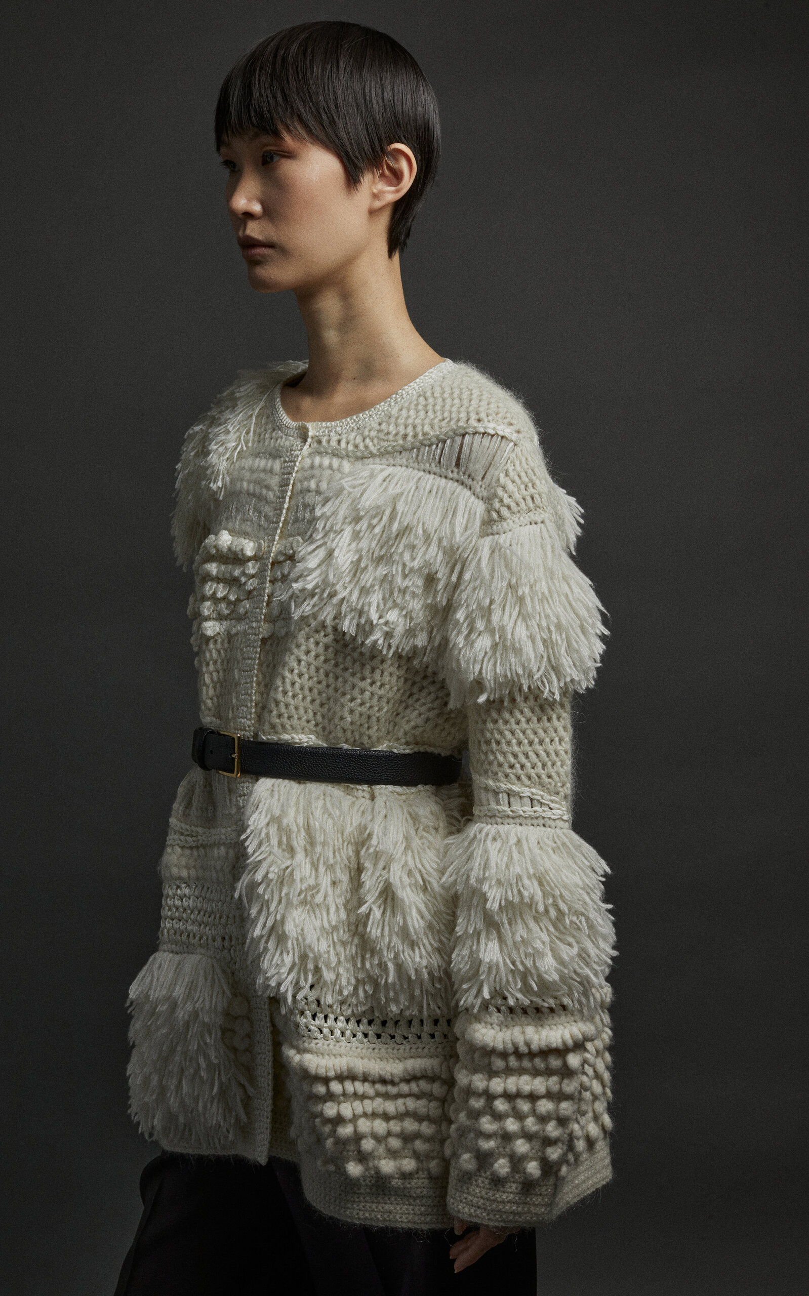 Vida Textured-Knit Cardigan ivory - 3