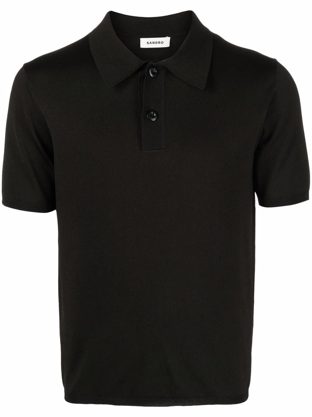 short-sleeve pointed-collar polo shirt - 1