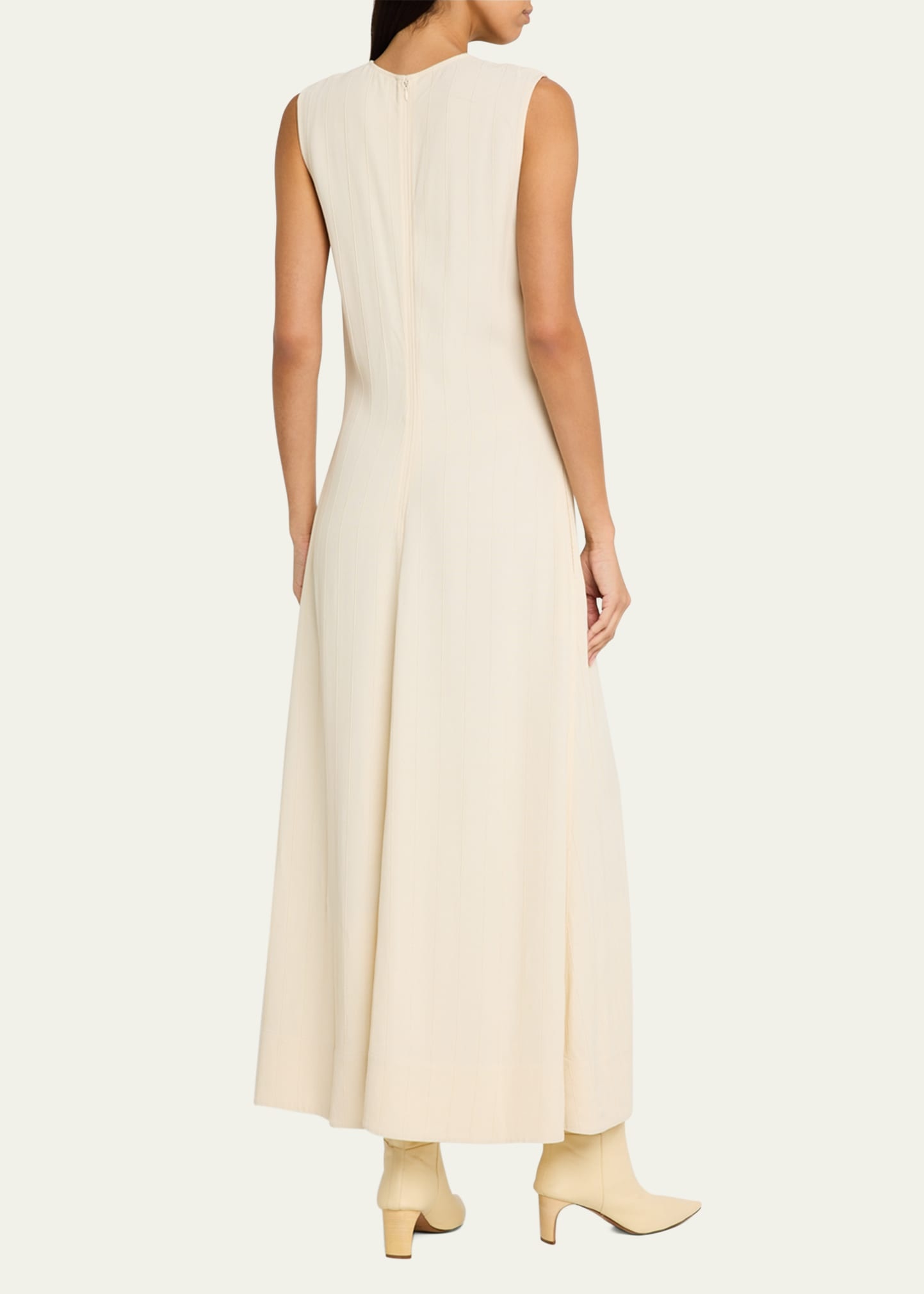 Striped woven Sleeveless Maxi Dress - 3