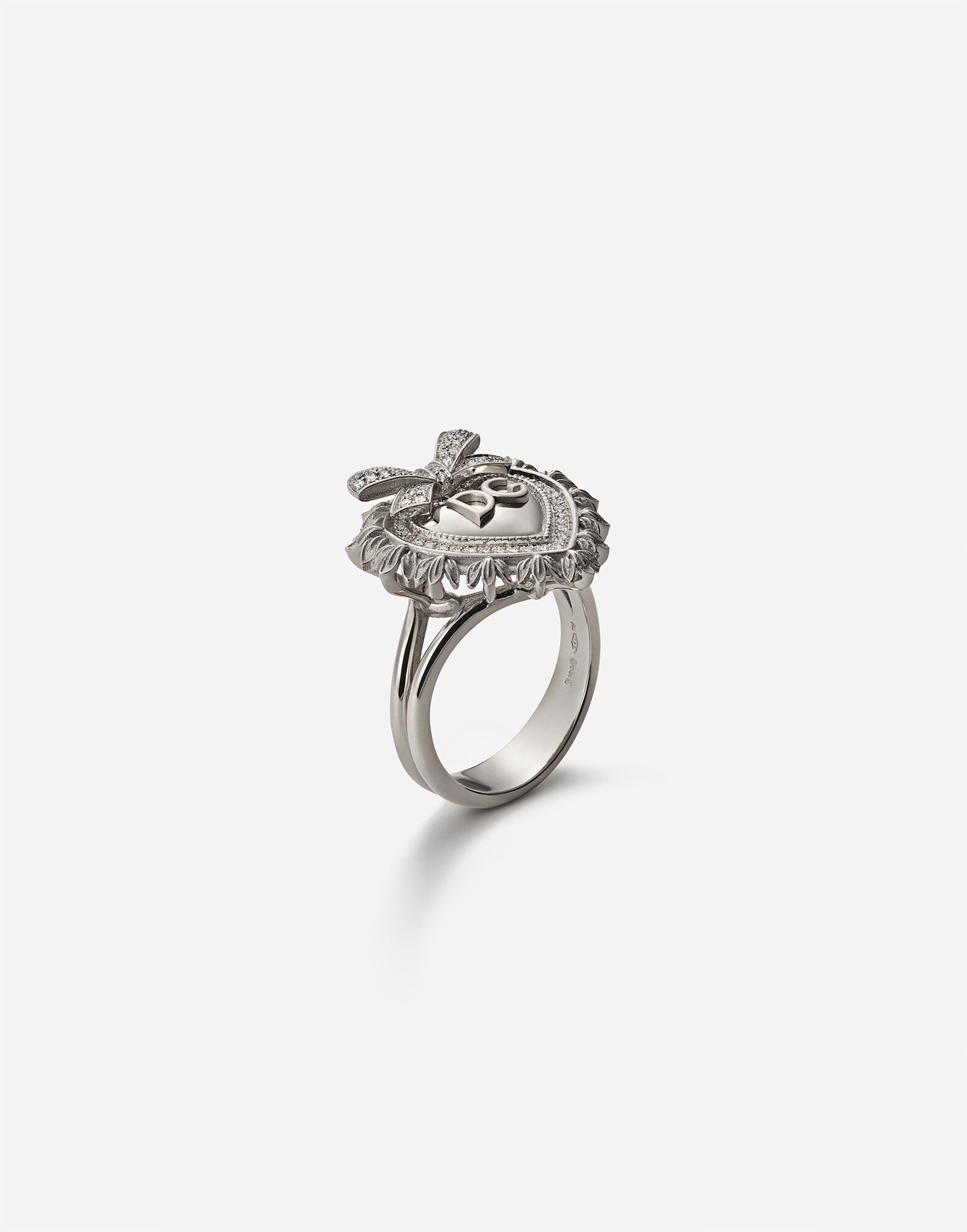 Devotion ring in white gold with diamonds - 2