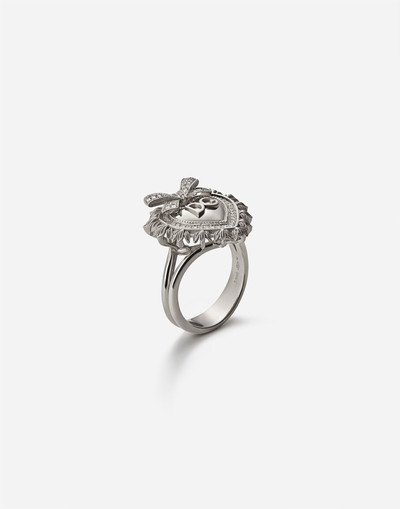 Dolce & Gabbana Devotion ring in white gold with diamonds outlook