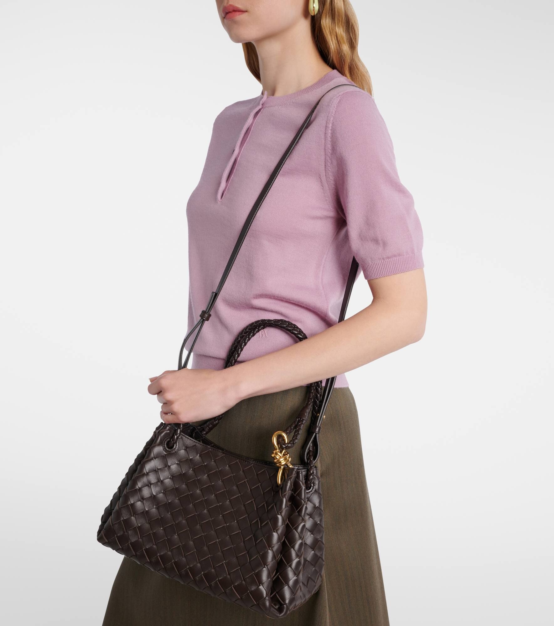 Parachute Medium Intrecciato leather tote bag - 7